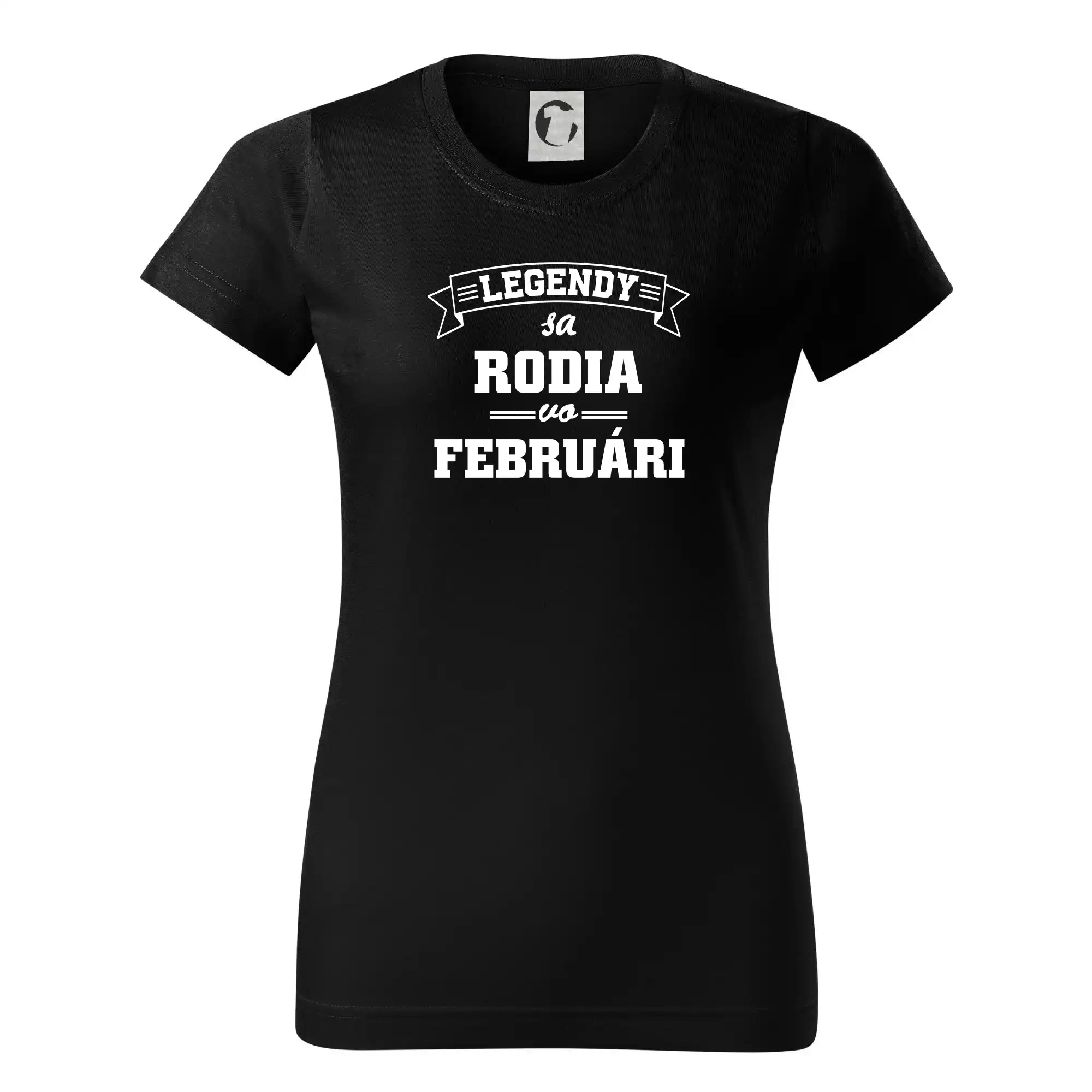 Tričká pre narodené vo februári - Legendy sa rodia vo februári - Dámske tričko basic - ľahko voľnejšie a dlhšie