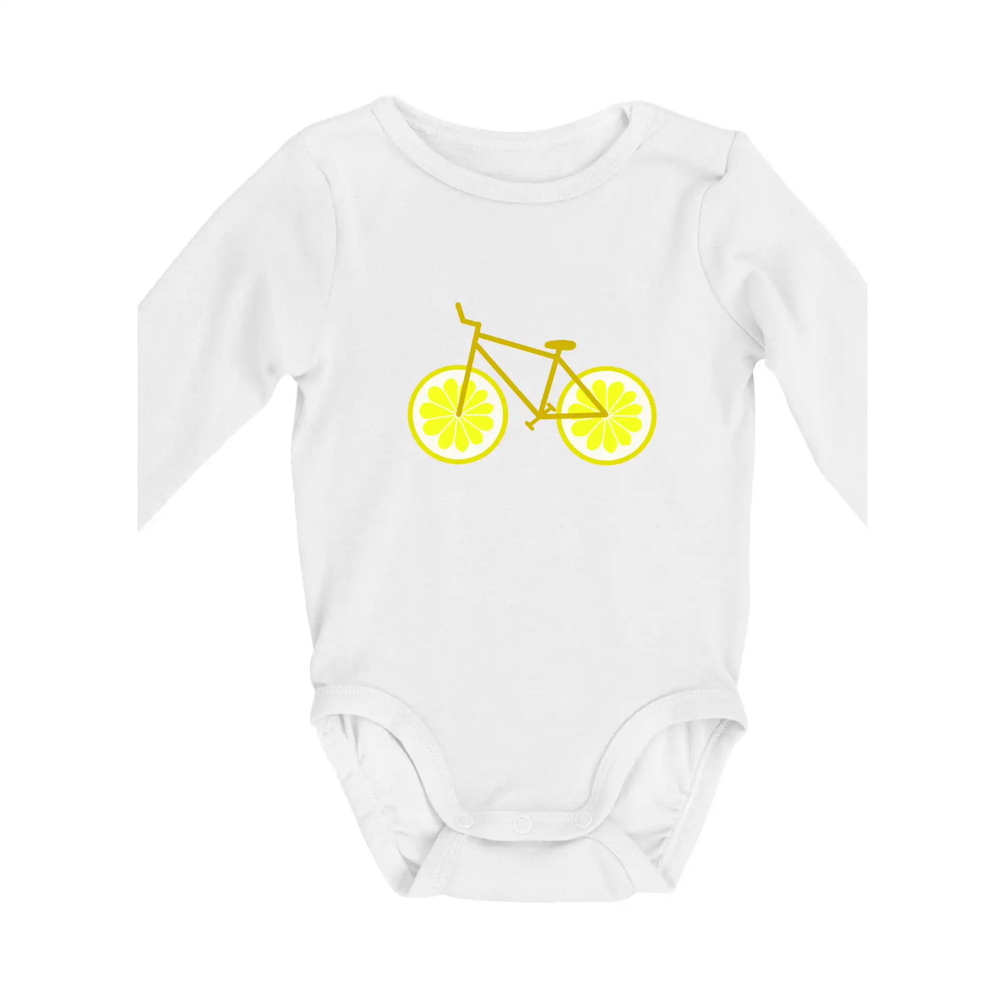 Tričko ako darček pre cyklistu - Bicykel citrón (Moňas) - Body dojčenské s dlhým rukávom