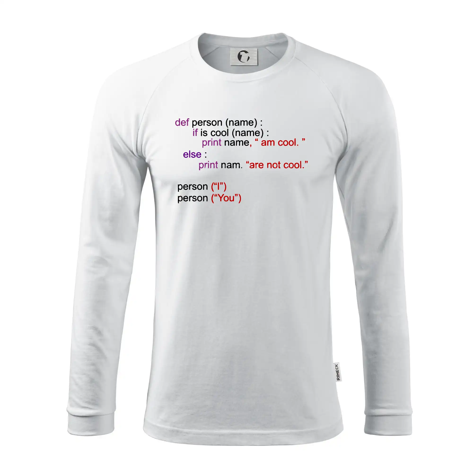 Tričká pre ajťákov - Python I am cool, You are not cool - Pánske tričko s dlhým rukávom LS130