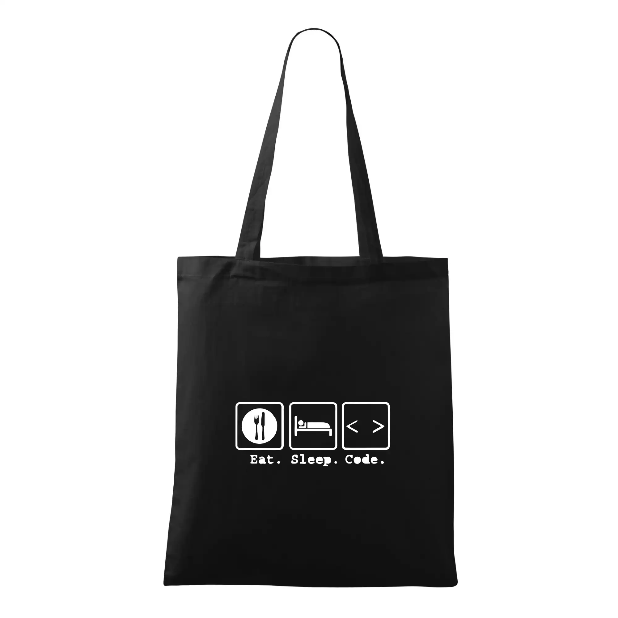 Eat sleep repeat - Eat sleep Code - Taška bavlnená