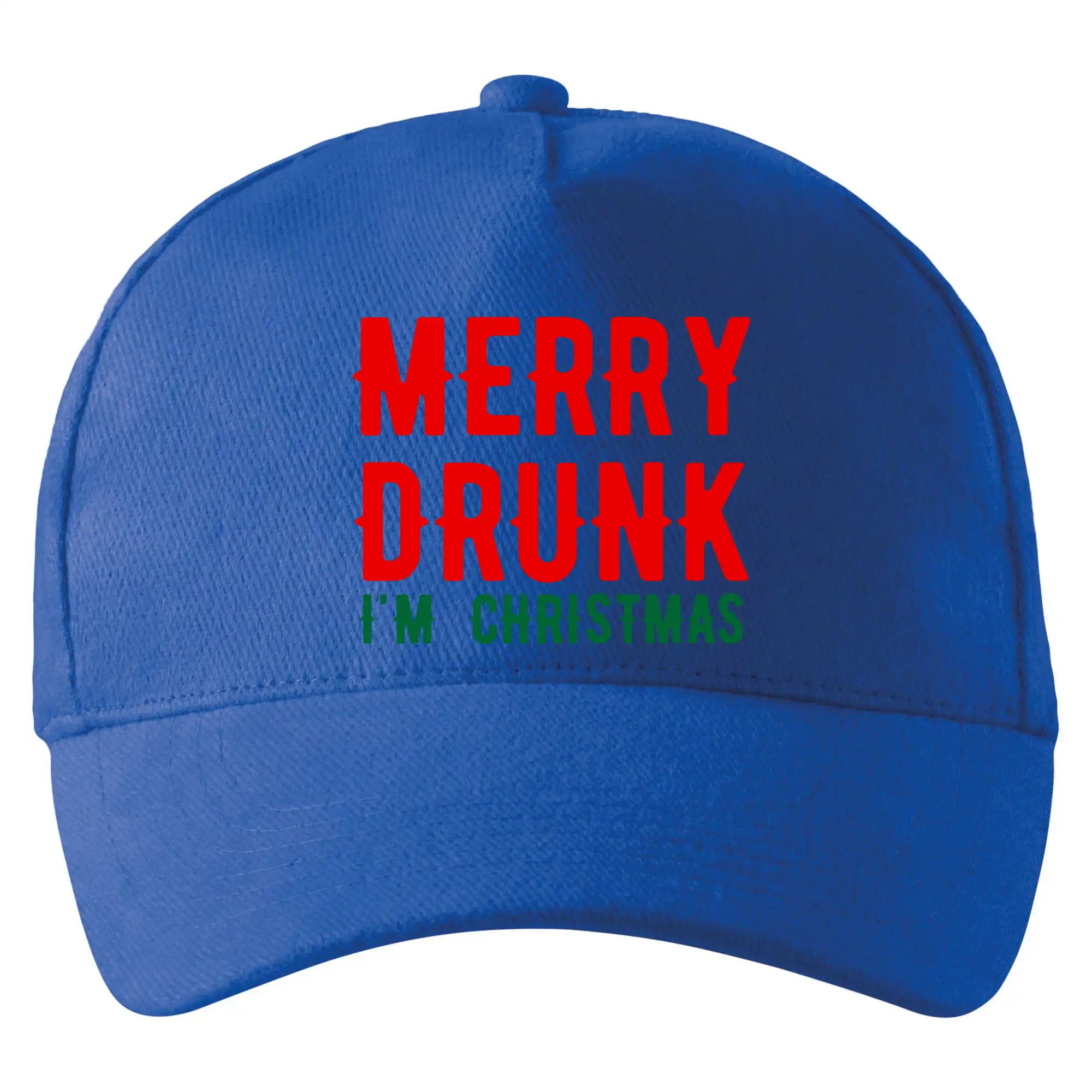 Vianočné tričká - Merry Drunk I'm Christmas - Šiltovka so zahnutým šiltom a mosaznou sponou