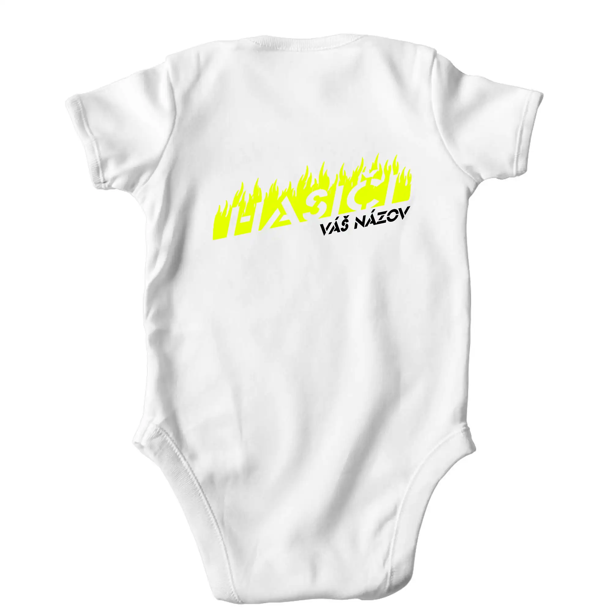 Originálne tričká pre hasičov - Hasiči - oheň - Váš názov - Body dojčenské s krátkym rukávom