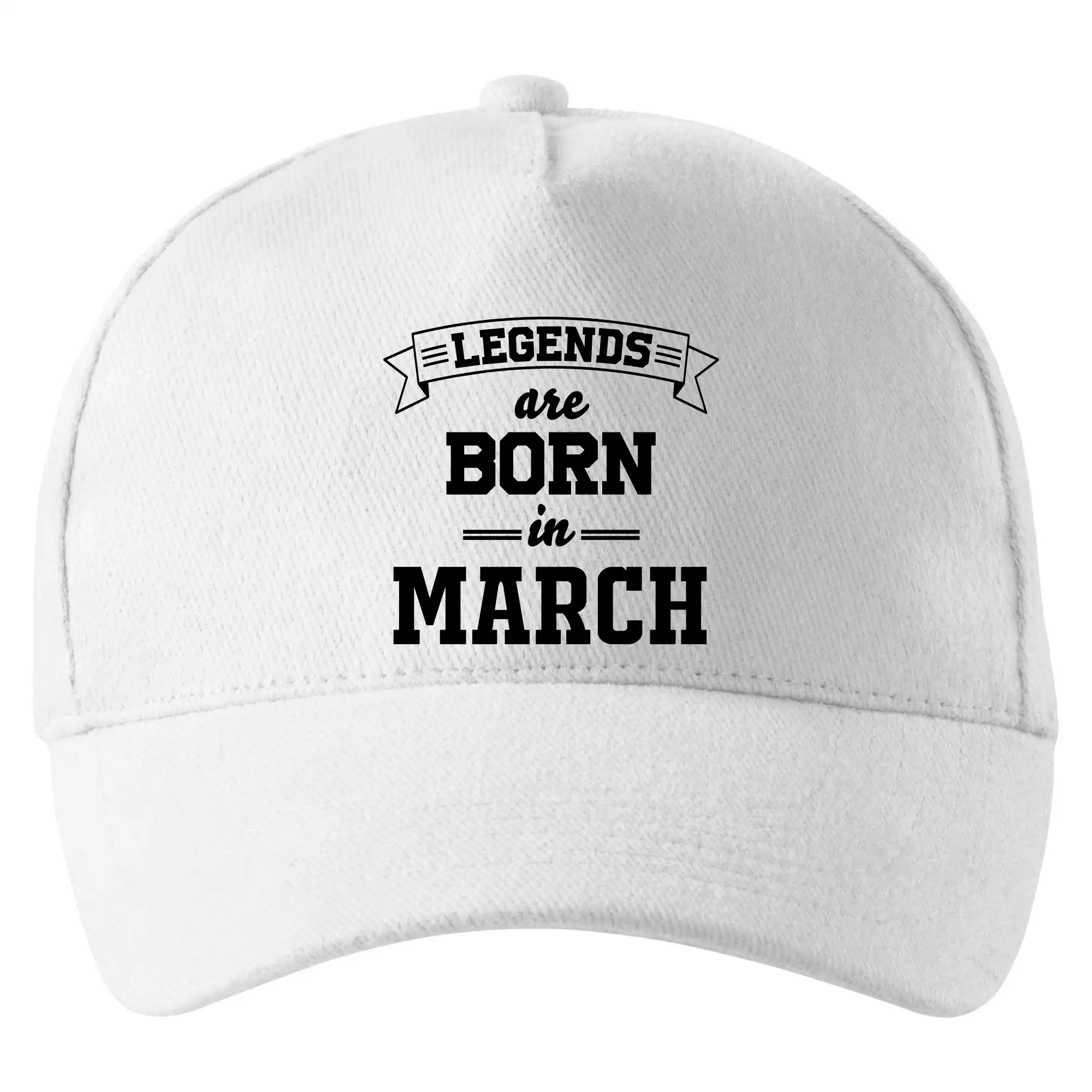 Tričká pre narodených v marci - Legends are born in March - Šiltovka so zahnutým šiltom a mosaznou sponou