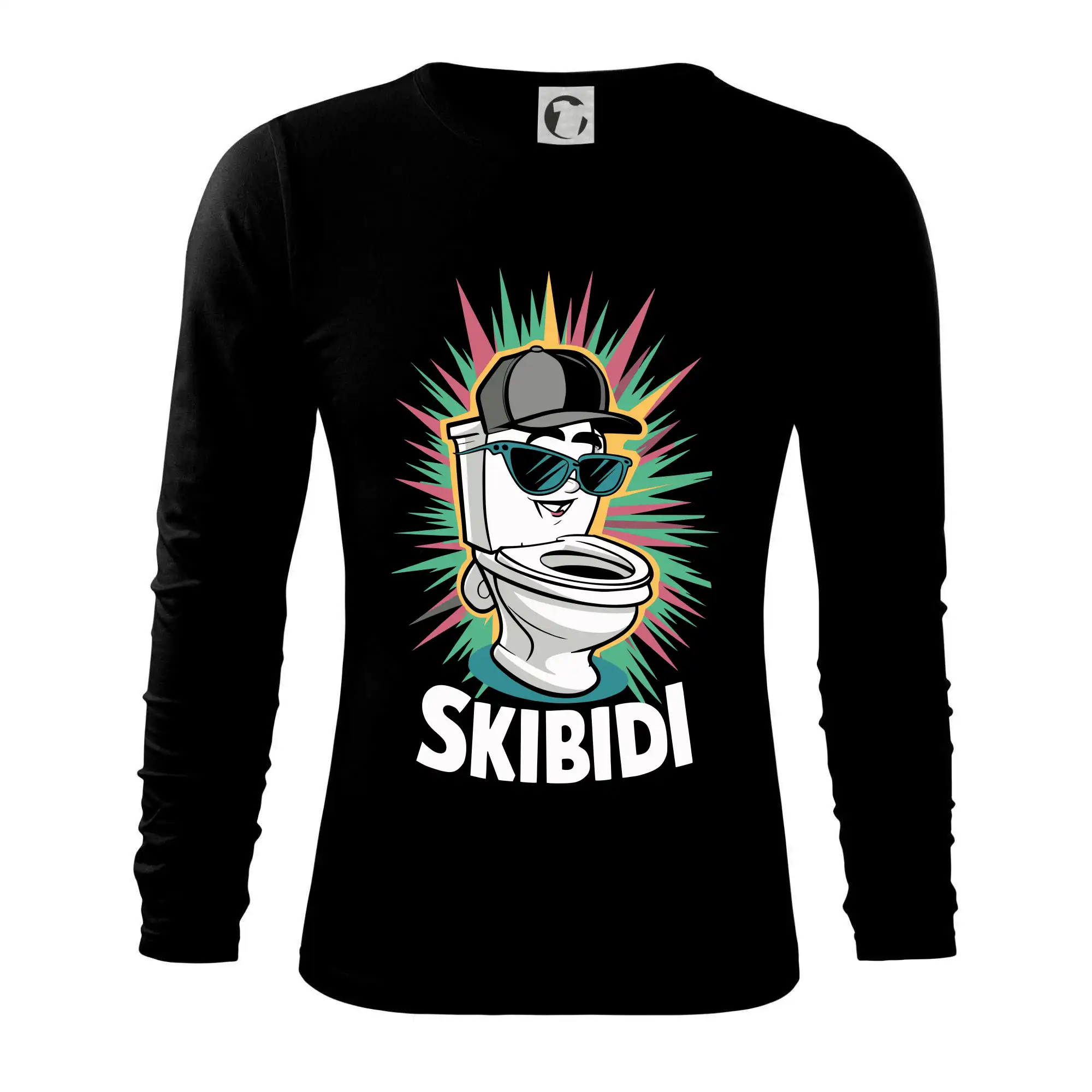 Tričká s motívmi ktoré frčia na internete - Skibidi thug - Tričko s dlhým rukávom FIT-T long sleeve