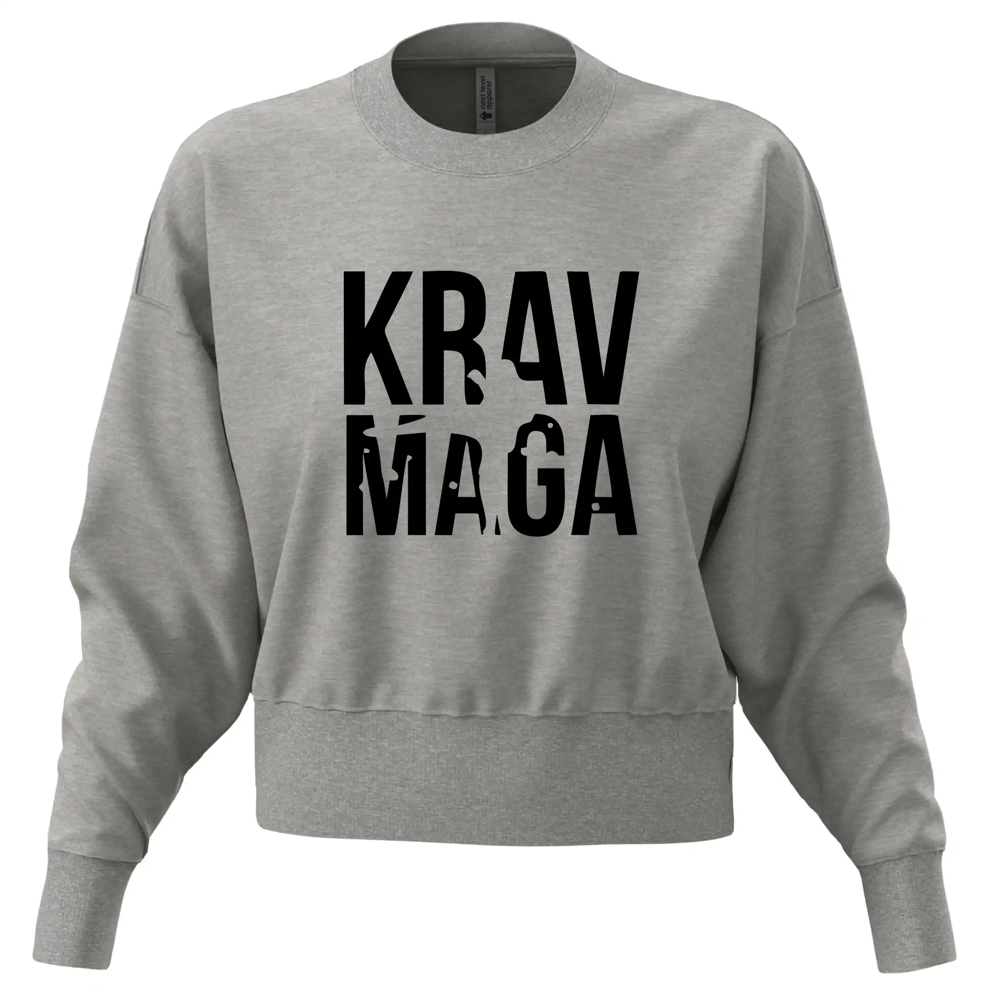 Tričká na box - Nápis Krav Maga - Mikina oversize crop OVERSIZE