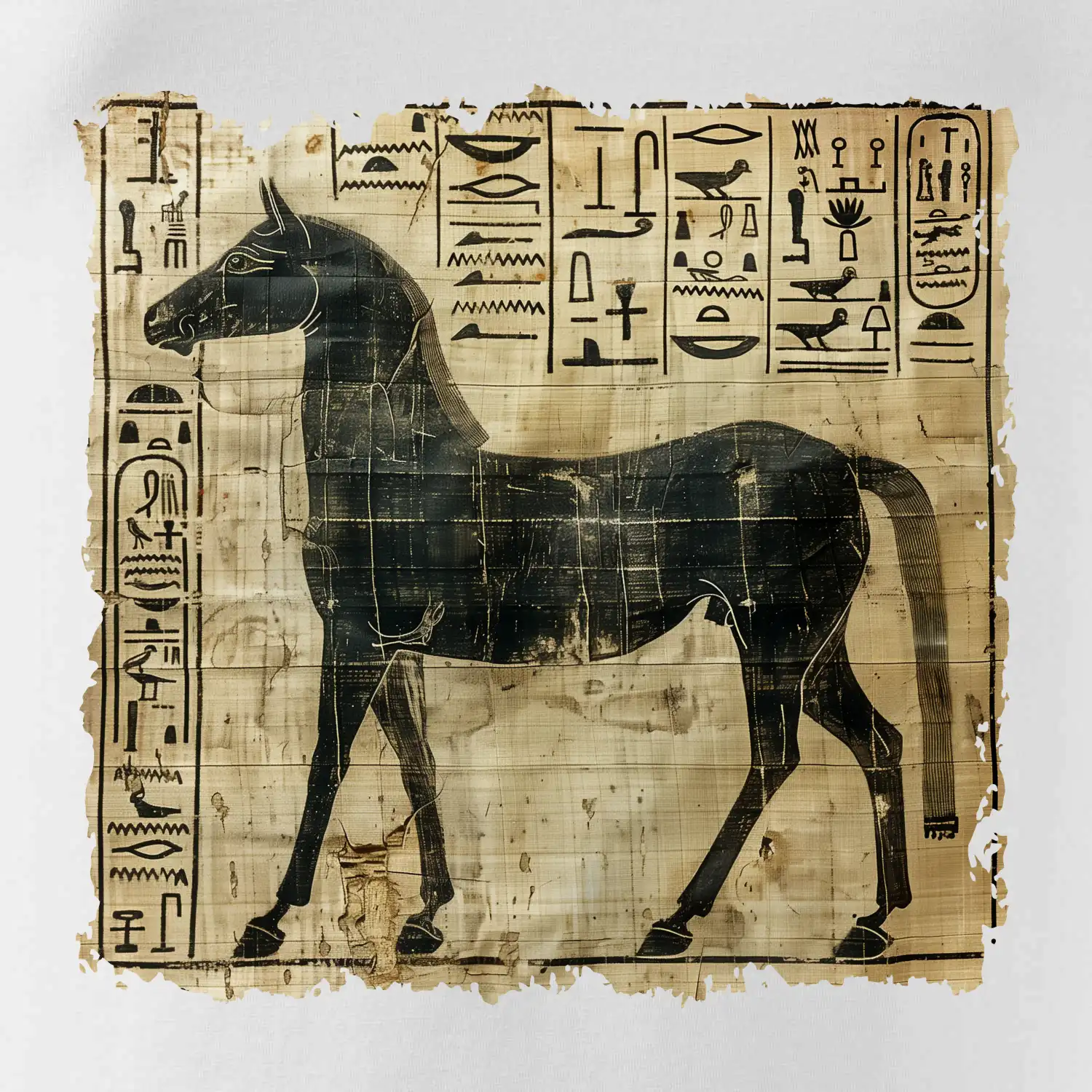 Egyptské hieroglyfy kůň
