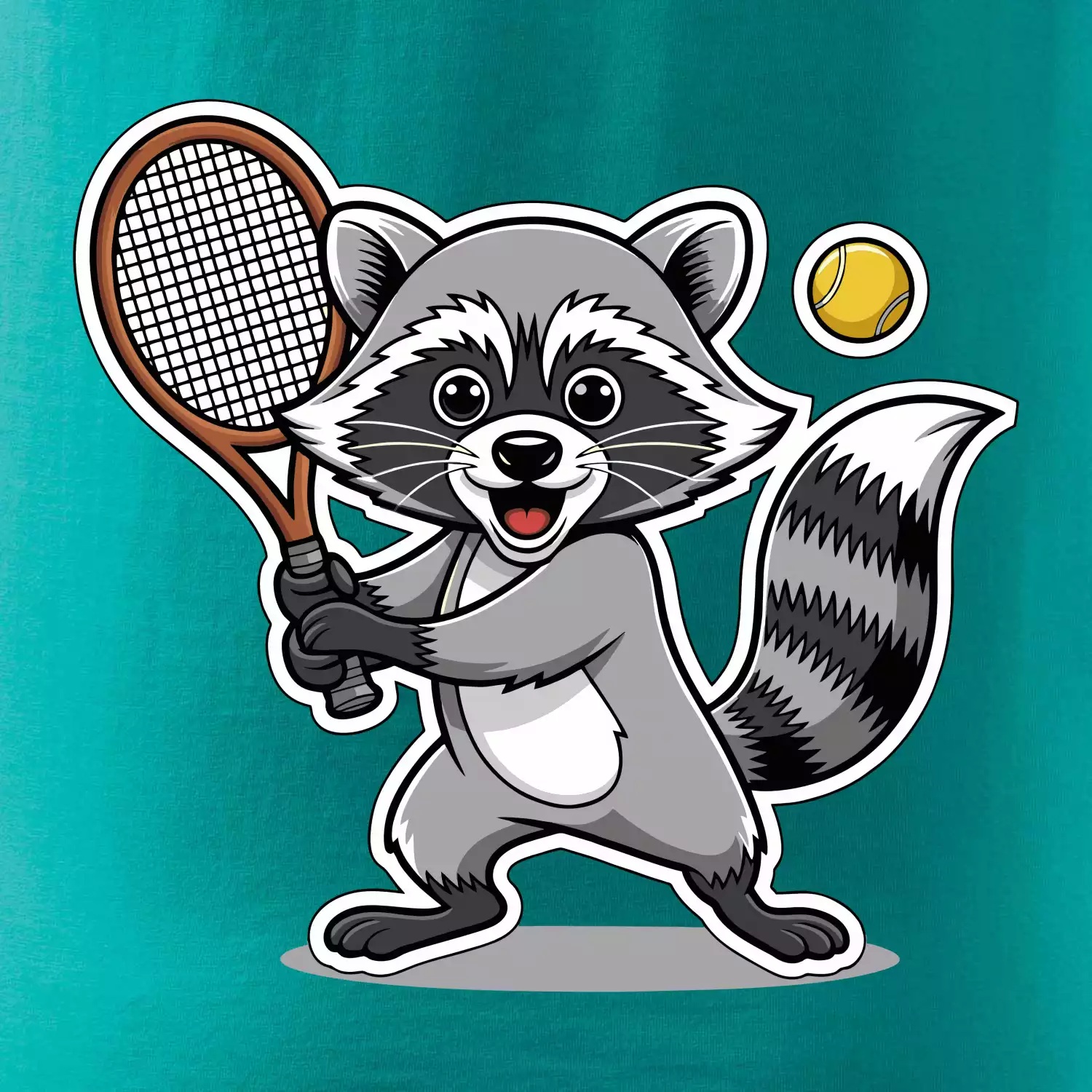 Mýval hraje tenis kreslený