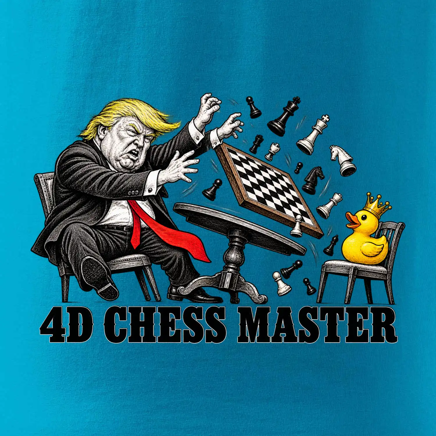 Donald Trump prohrává šachy s kachnou