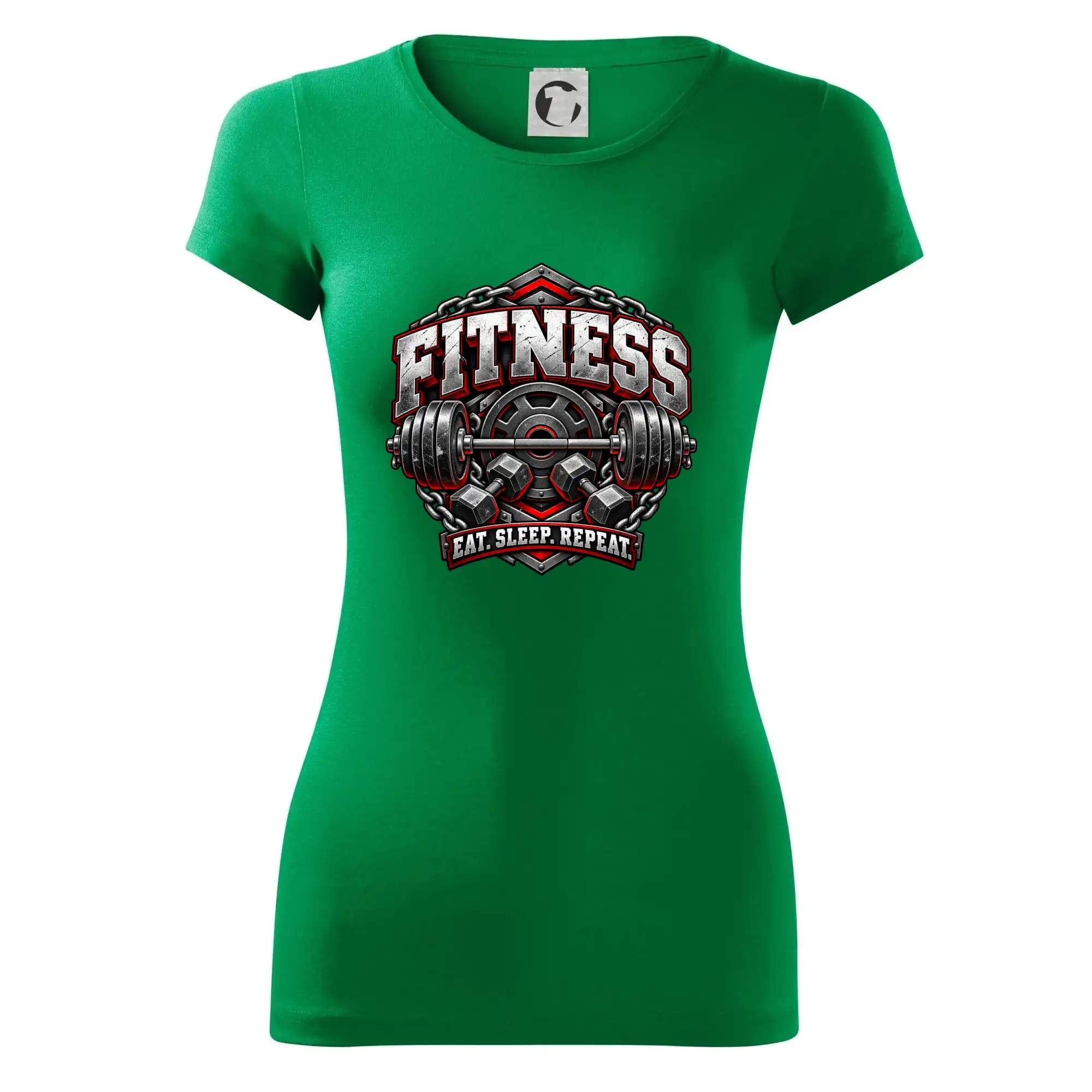 Fitness činka a závaží eat sleep repeat