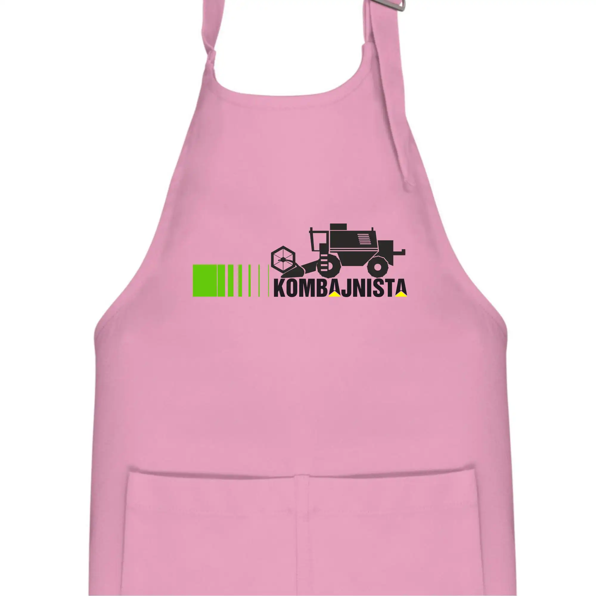 Kombajnista zelená a žlutá