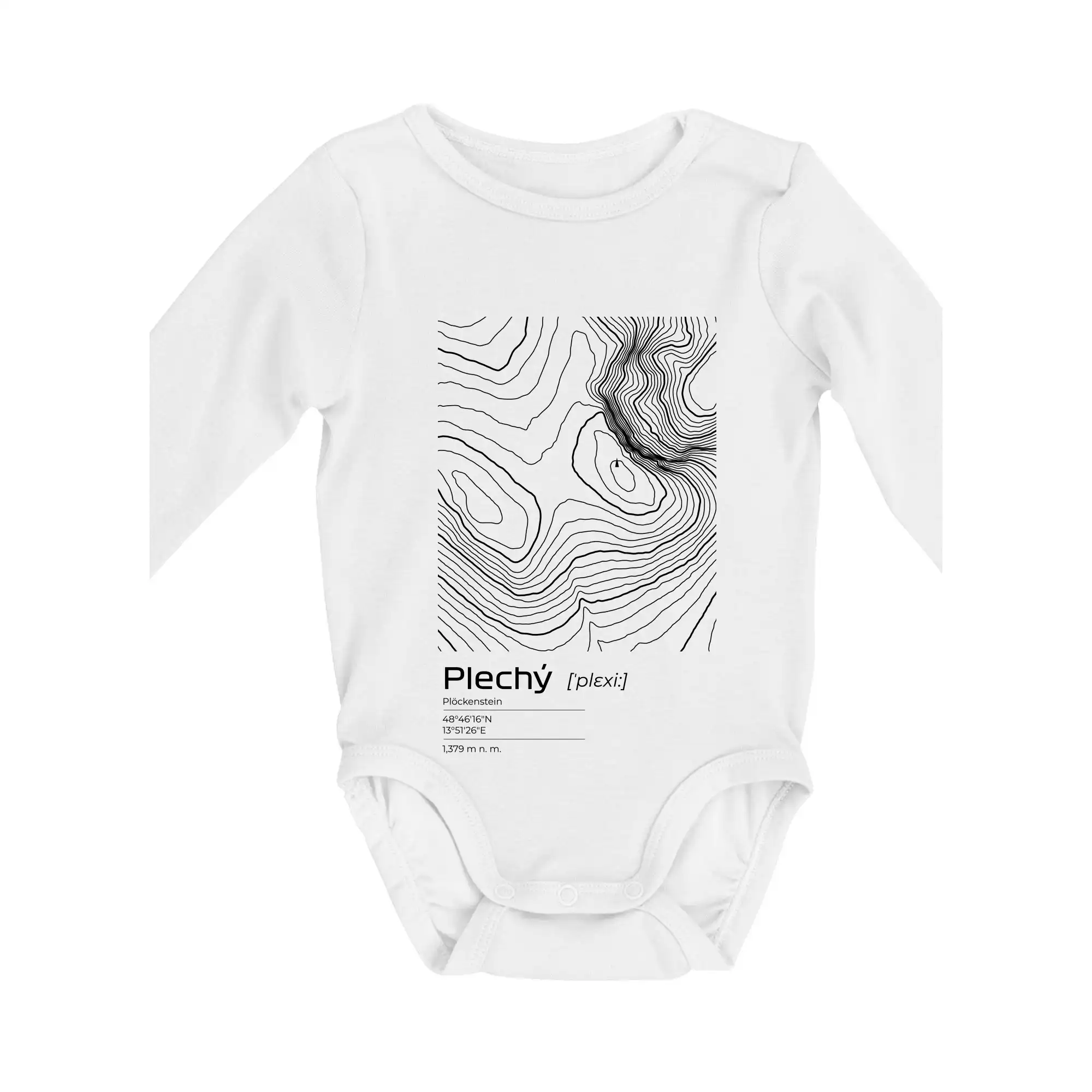 Plechý - vrstevnice v obdélníku