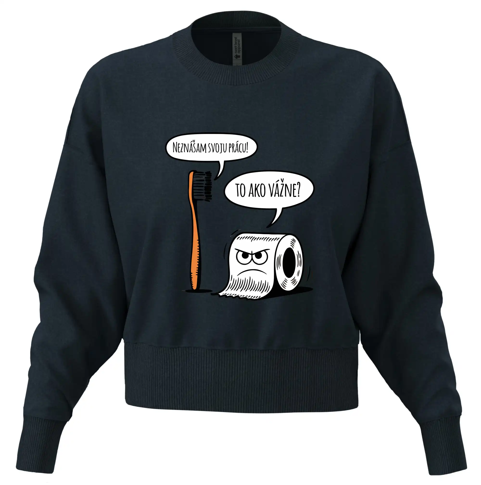 Grafické tričká - Neznášam svoju prácu - Mikina oversize crop OVERSIZE