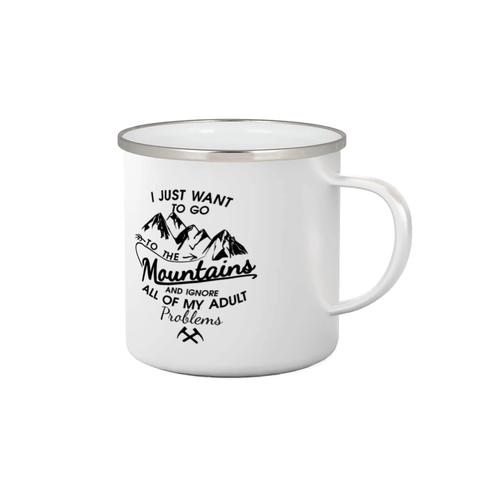 Trička pro horolezcov - I just to go Mountains - Zahoď problémy a choď do hôr - Plecháčik