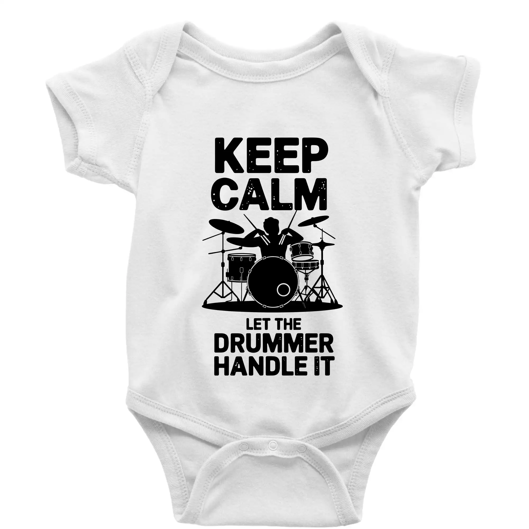 Keep Calm and Let The Drummer Handle It - Body dojčenské s krátkym rukávom