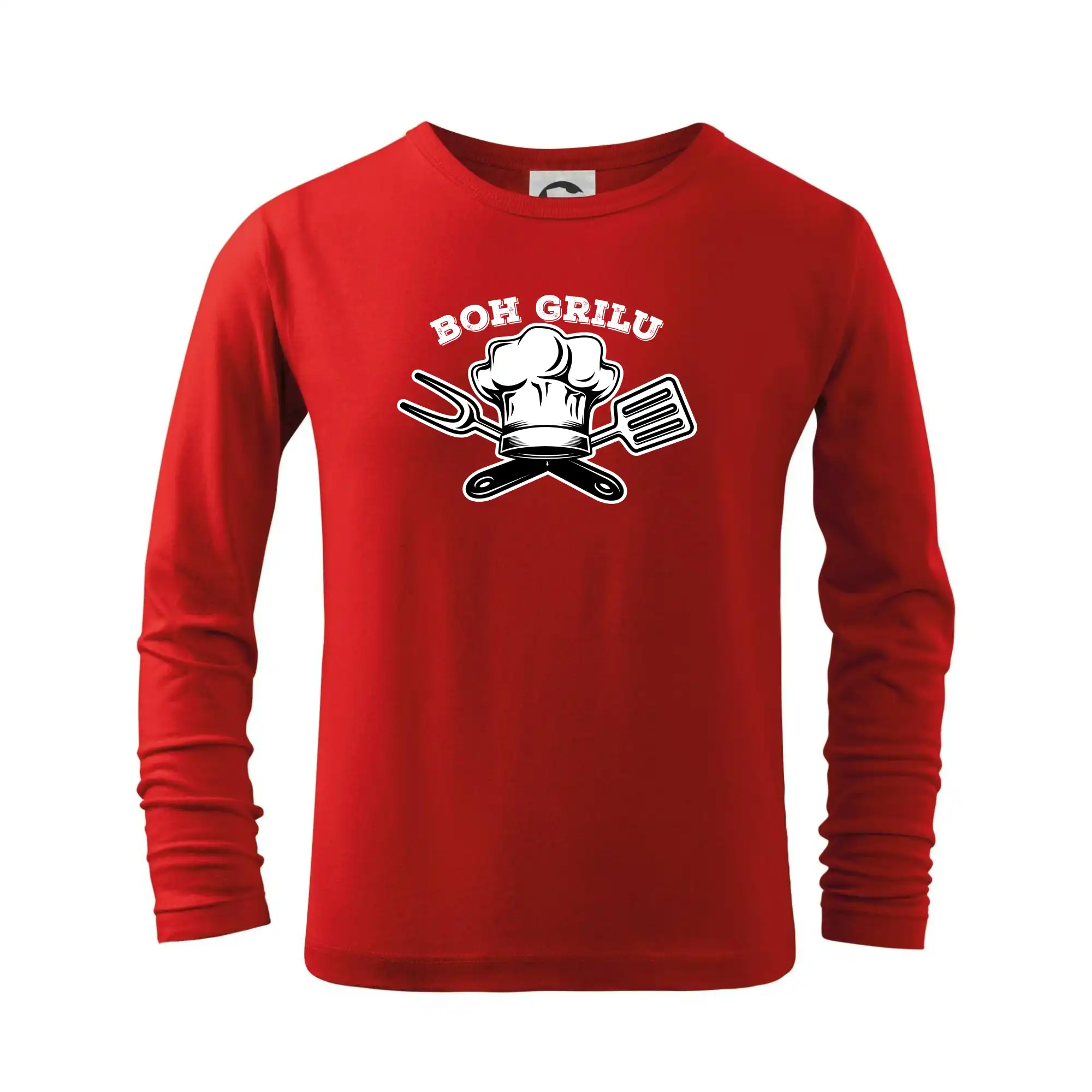 Tričká a zástery na grilovanie - Boh grilu - Tričko detské Long Sleeve
