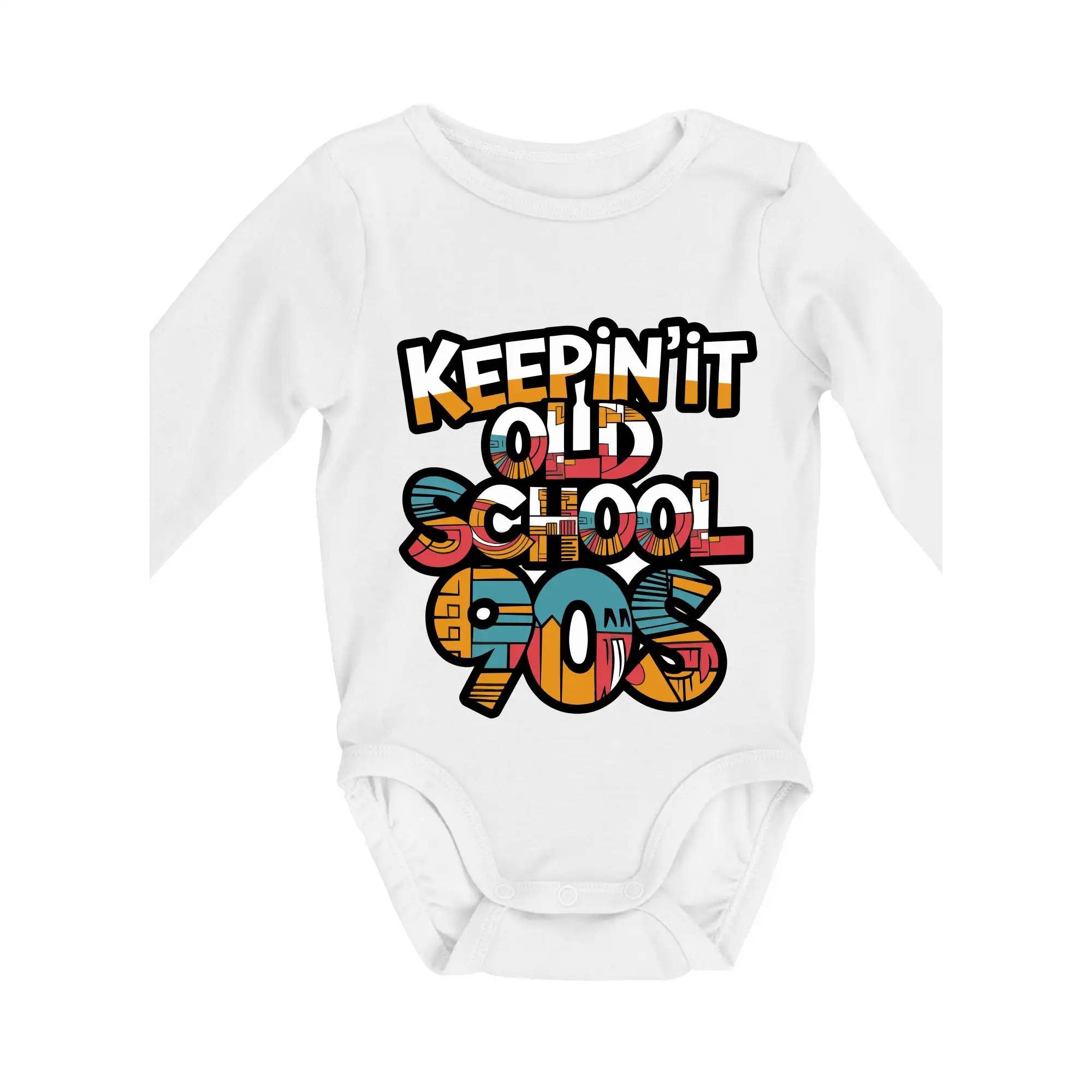 KEEPIN'IT Old School 90s - Body dojčenské s dlhým rukávom
