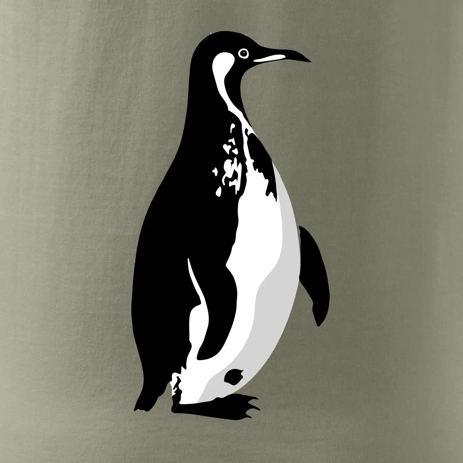 Tučňák černobílý z boku