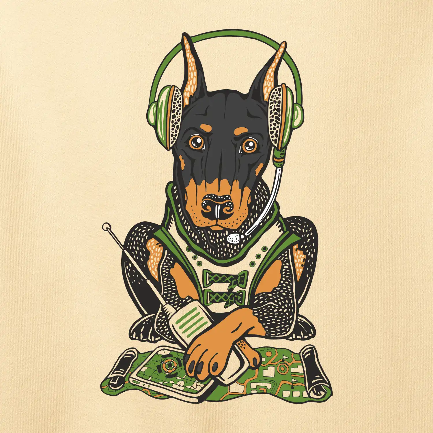 Bojový dobrman (Pecka design)