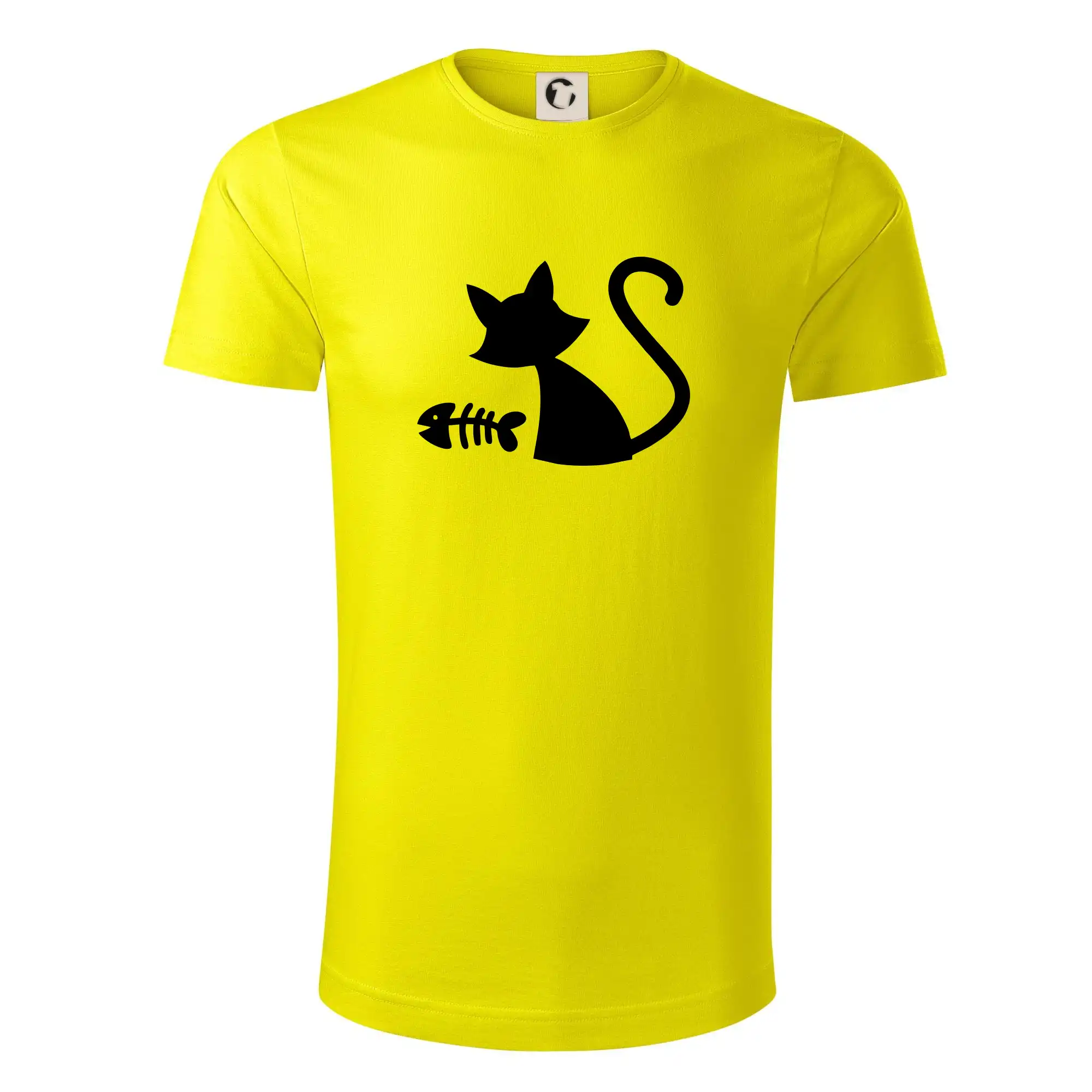 Vtipná tričká s mačkou - Ryba vs mačka - Tričko z organickej bavlny