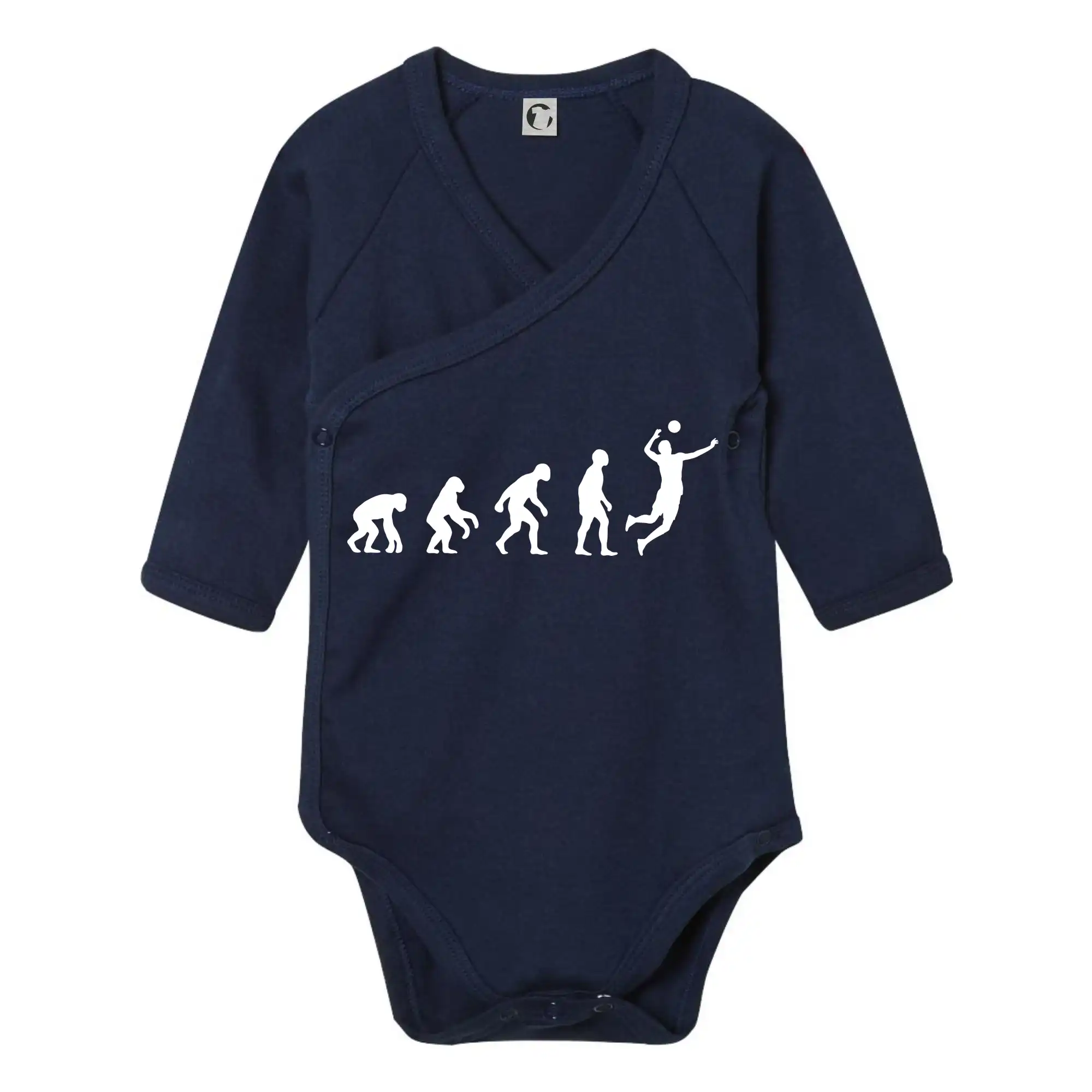 Trička na volejbal - Evolúcia volejbal smeč - Body zavinovacie s dlhým rukávom