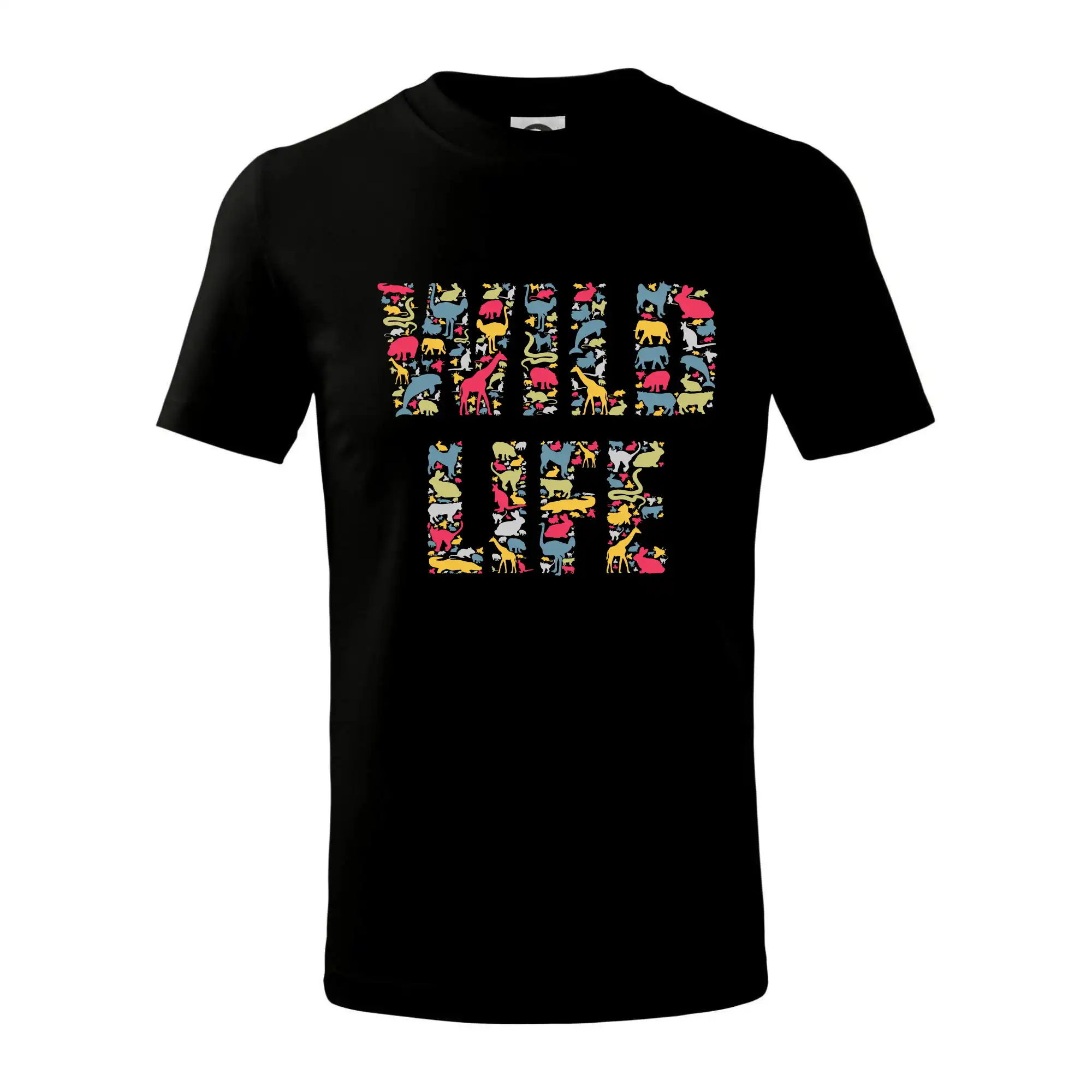 Tričká so zvieratami - Wild Life nápis zo zvierat - Tričko detské bavlnené