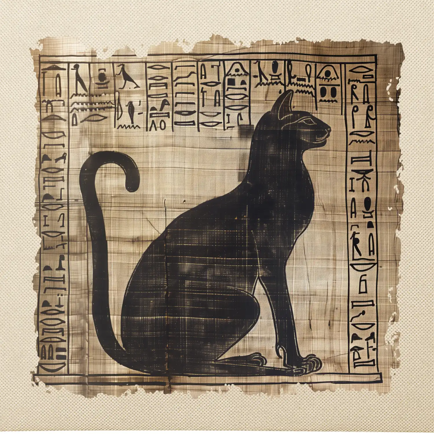 Egyptské hieroglyfy kočka