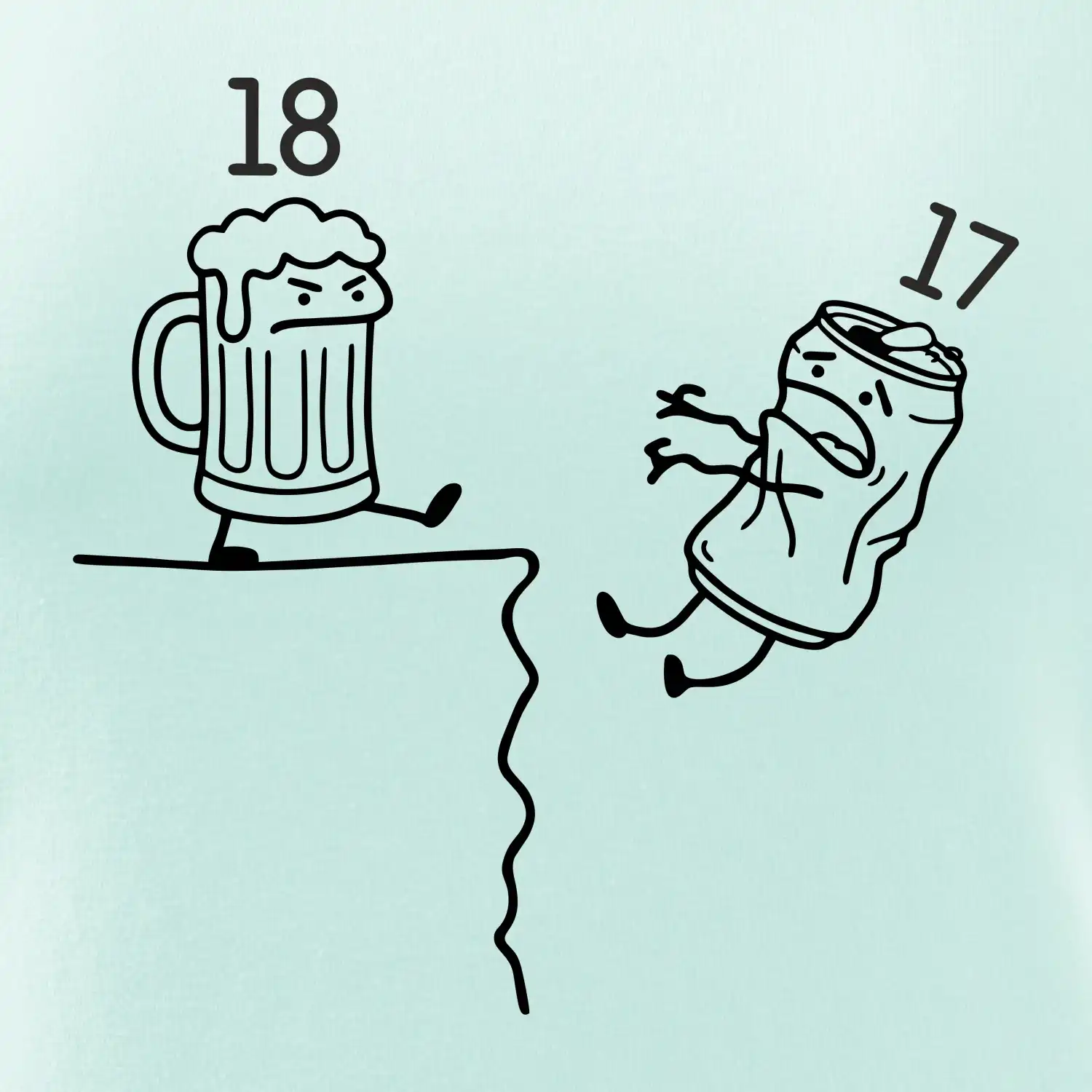 Pivo narozeniny - útes 18 let