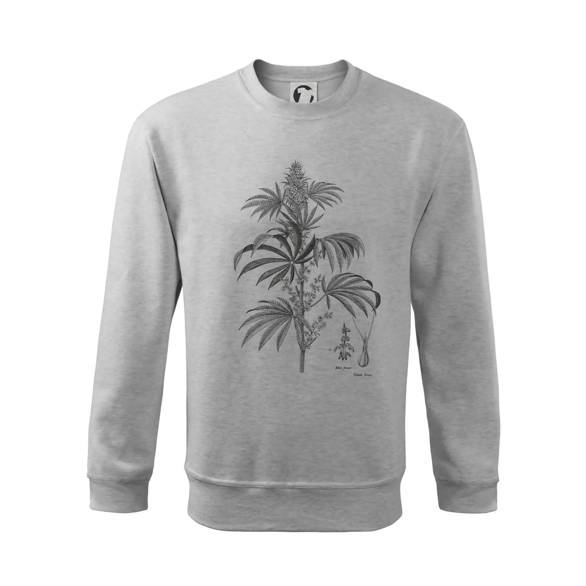 Konopí kytka černobílá