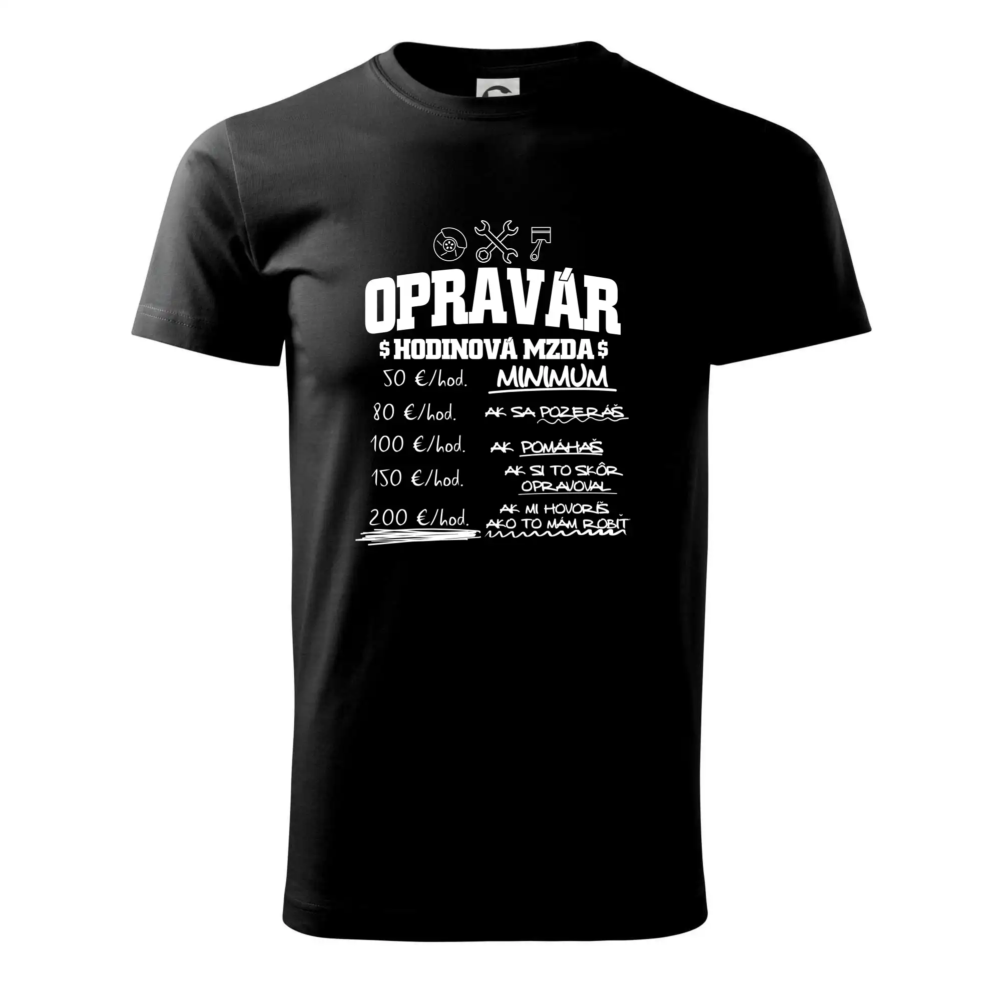 Hodinová mzda - opravár