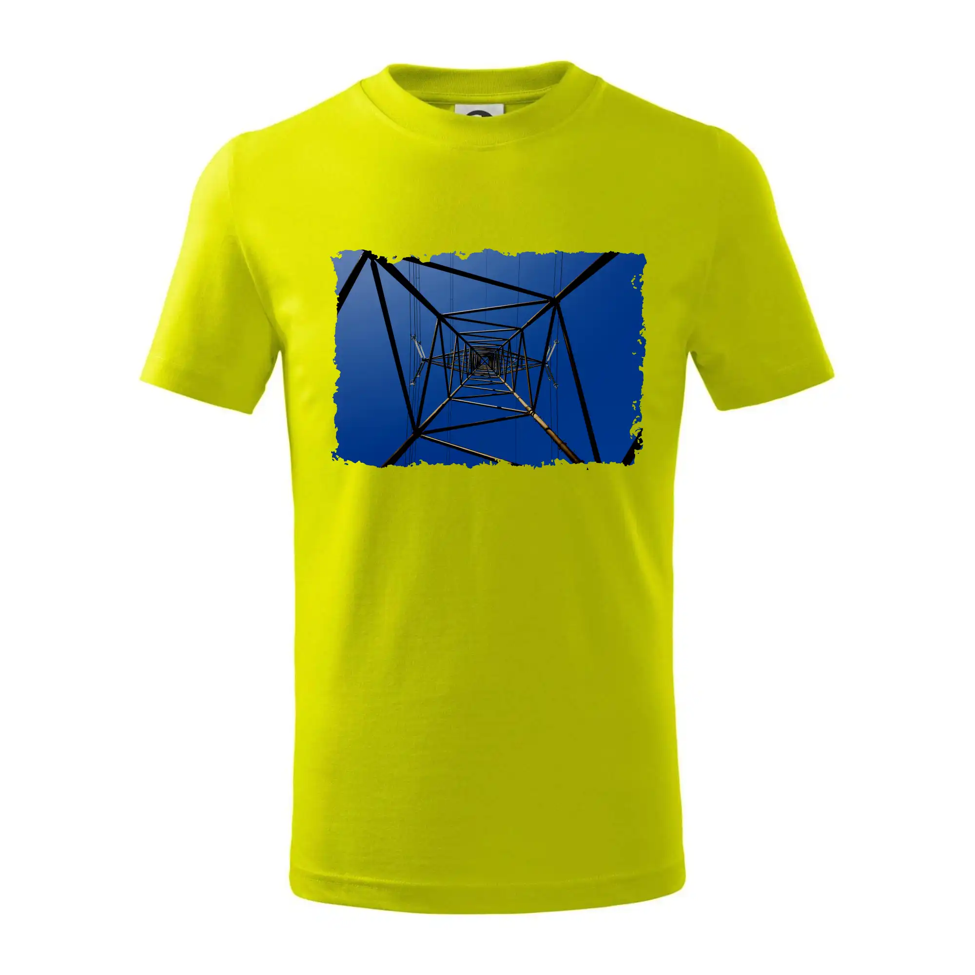 Stožár vysokého napětí zespodu