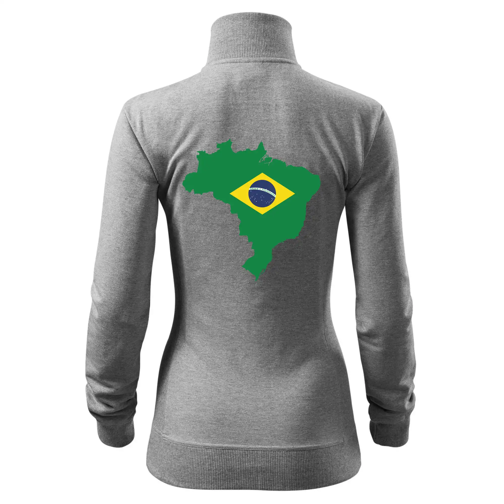 Brazílie vlajka v mapě