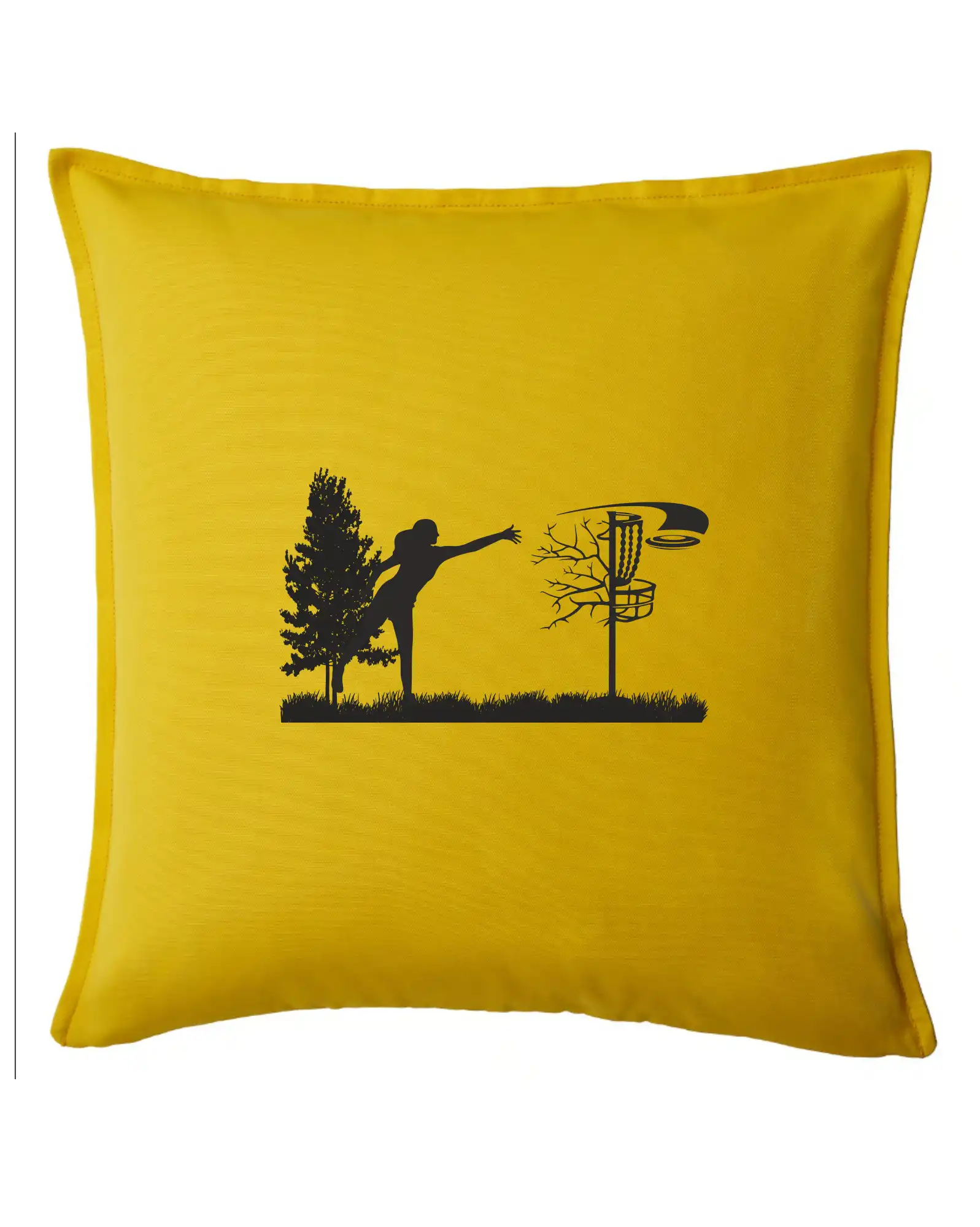 Disc golf - žena černý obrázek