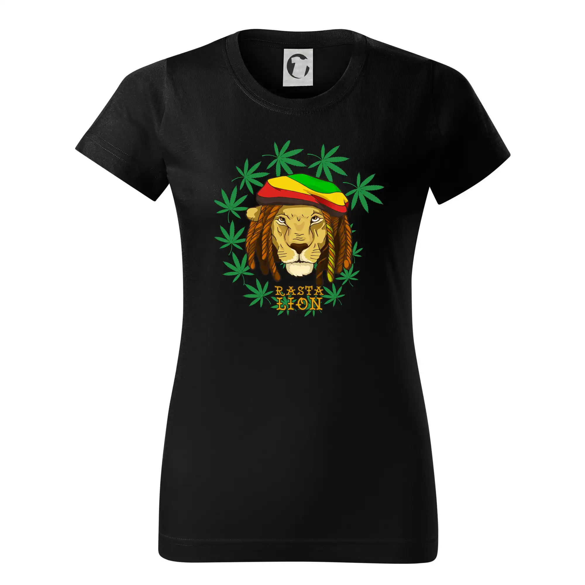Tričká pre pohodový ľudí - Rasta Lion - Dámske tričko basic - ľahko voľnejšie a dlhšie