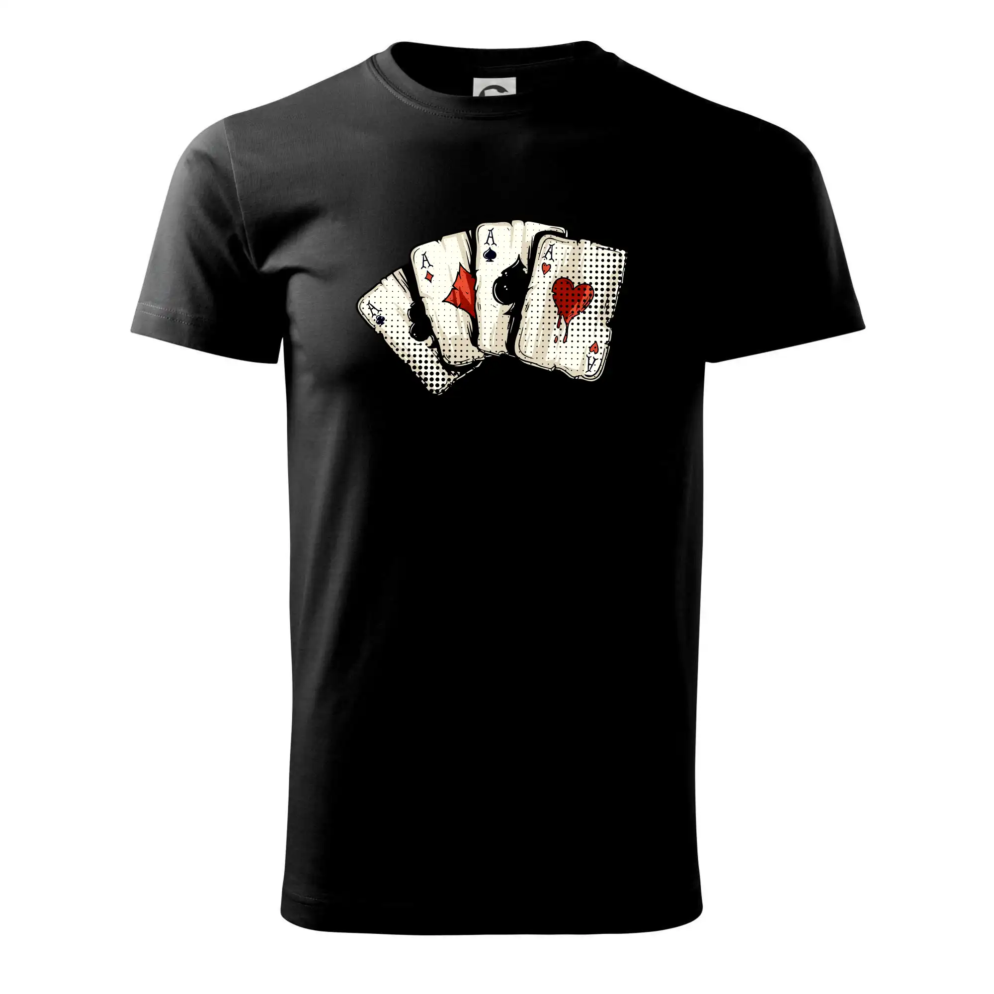 Poker tričká - Poker - karty kreslené - Klasické pánske tričko vyššej gramáže