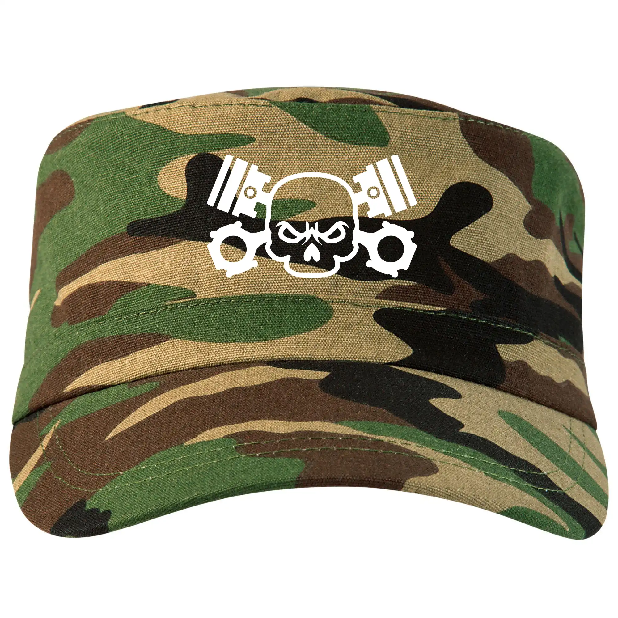 Auto tričká - Lebka piesty - Šiltovka CAMO