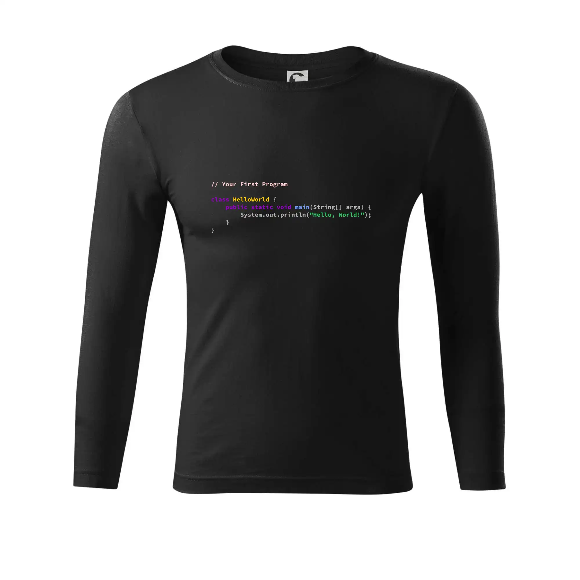 Tričká pre ajťákov - Hello world Java - Tričko Progress s dlhým rukávom