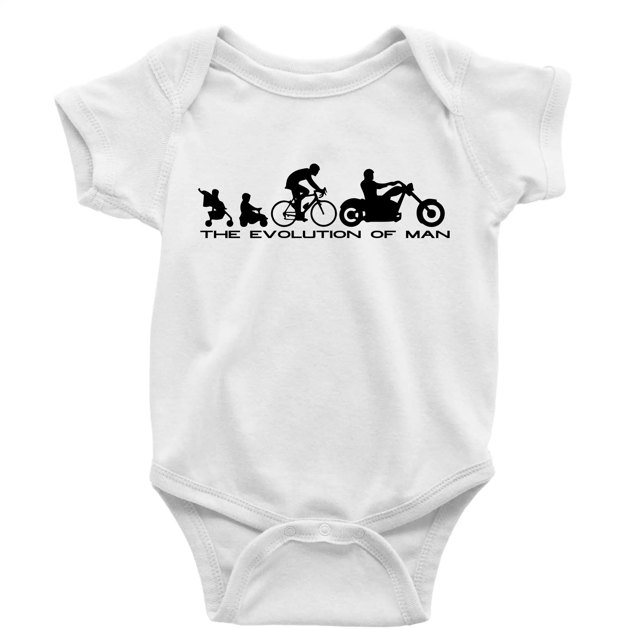 Chopper triko - Evolution of man (Chopper) - Body dojčenské s krátkym rukávom