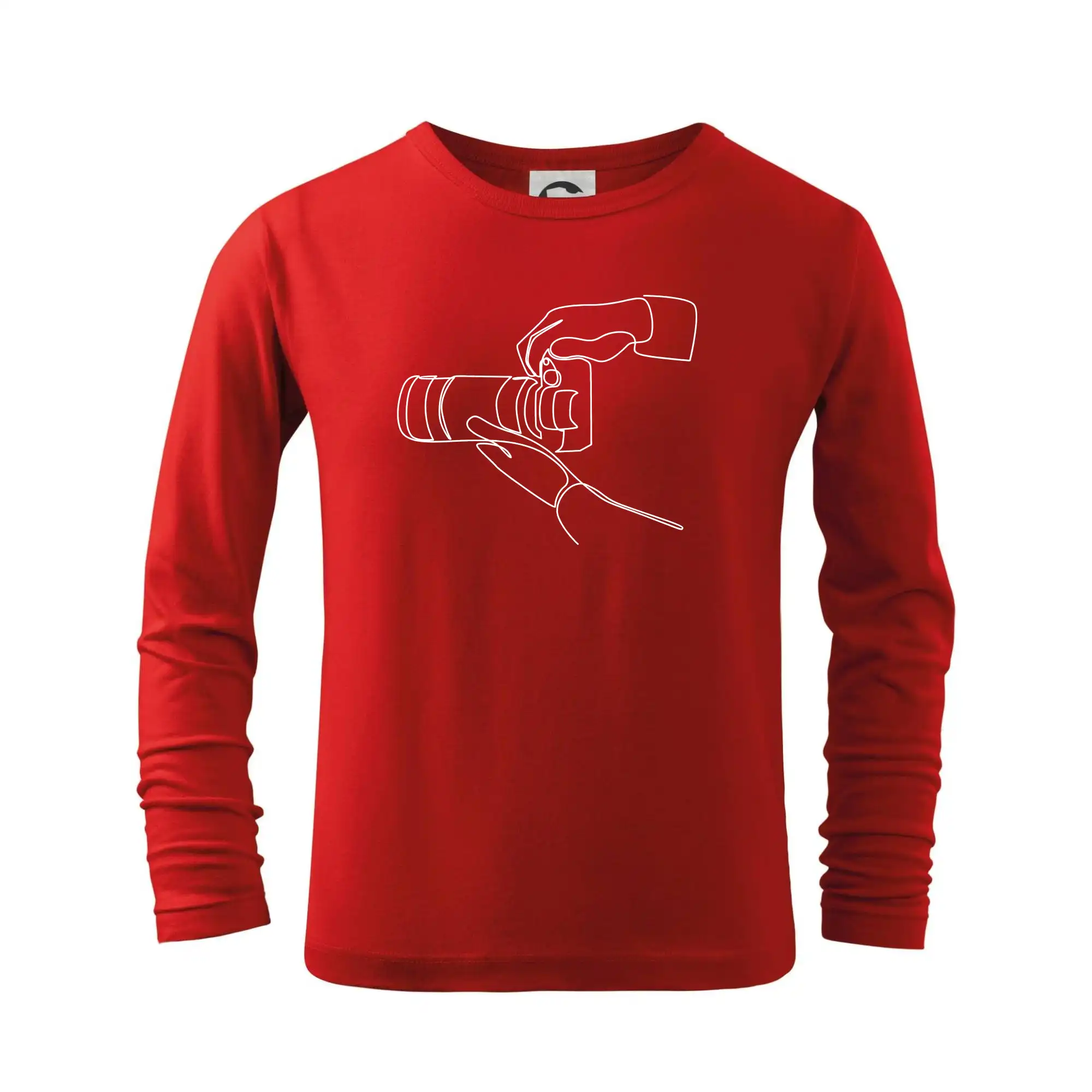 Tričká a mikiny s obrázkami jedným ťahom - Fotograf jedným ťahom - Tričko detské Long Sleeve