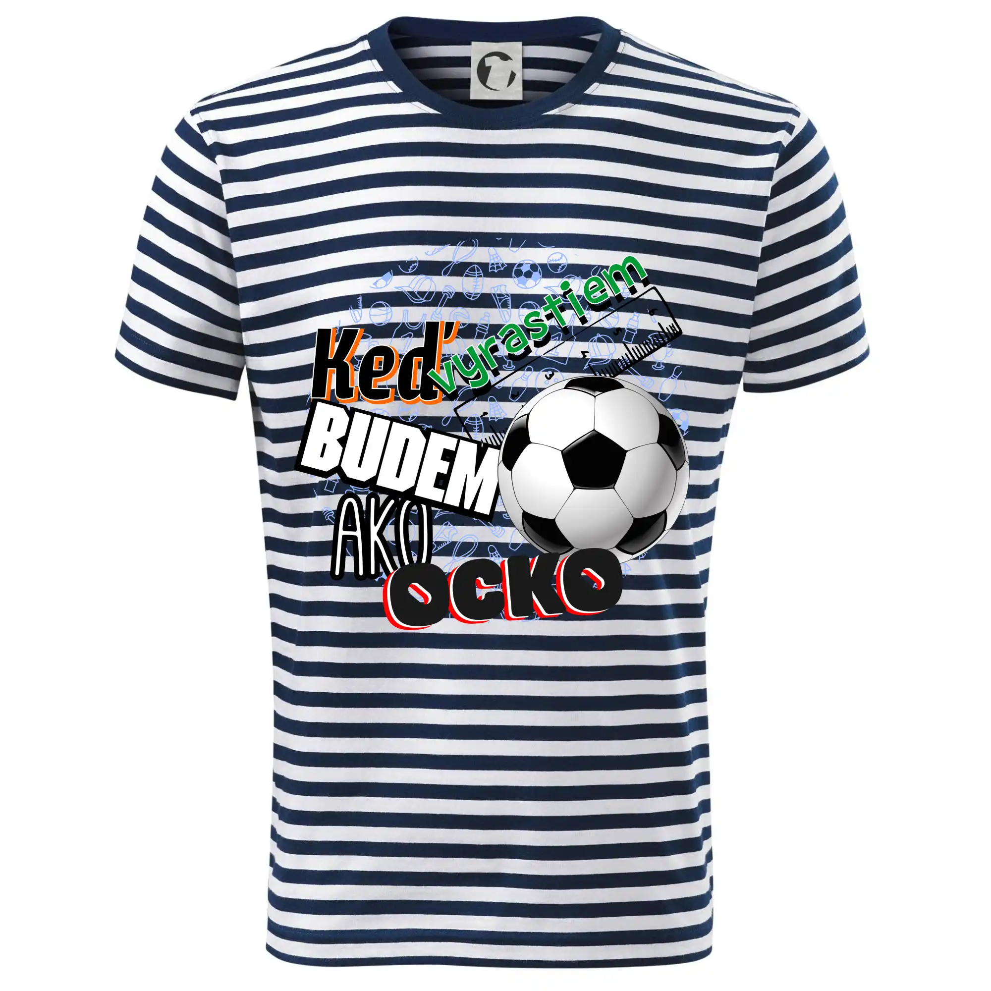 Detské body - až vyrastiem budem ako ocko - Keď vyrastiem budem ako ocko Futbal - Dětské triko na vodu