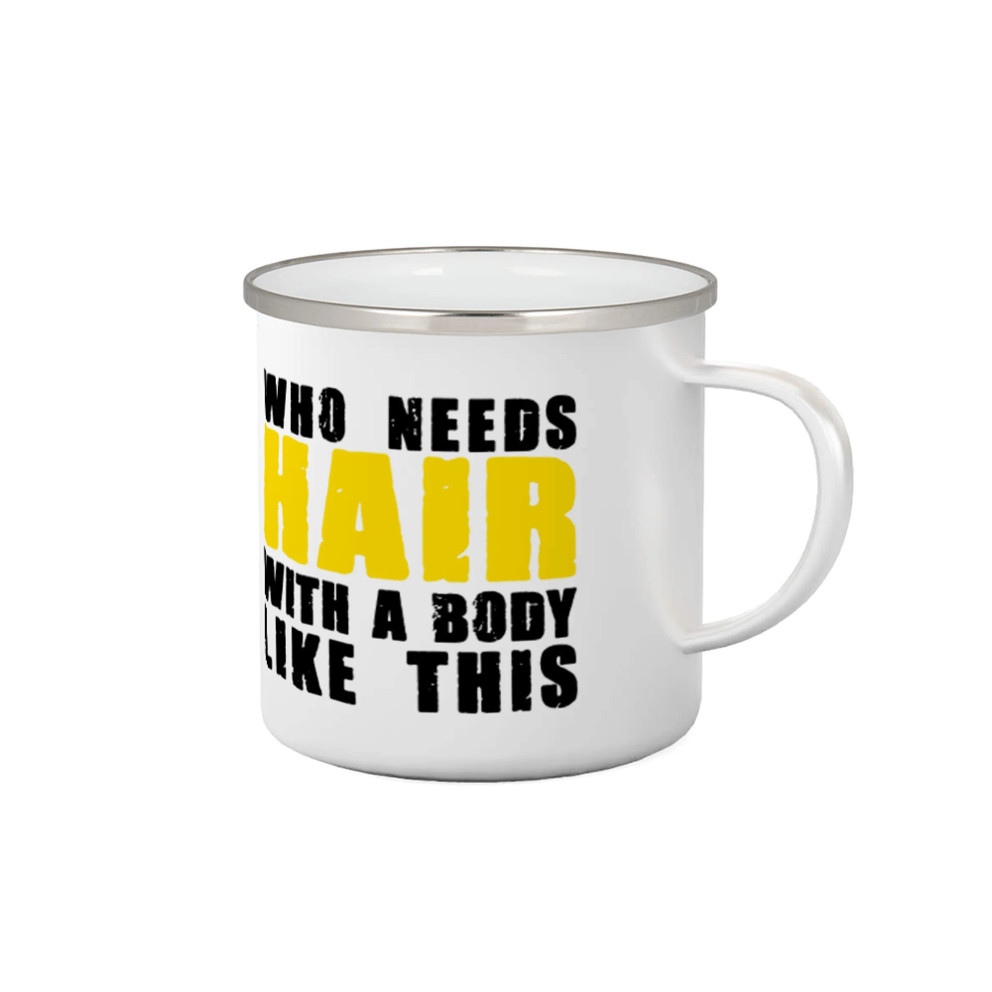 Vtipná originálne tričká s potlačou - Who Needs Hair With A Body Like This - Plecháčik