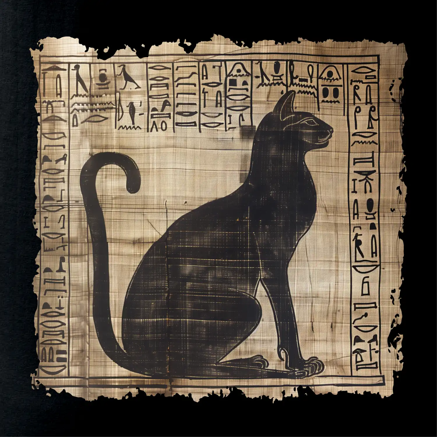 Egyptské hieroglyfy kočka