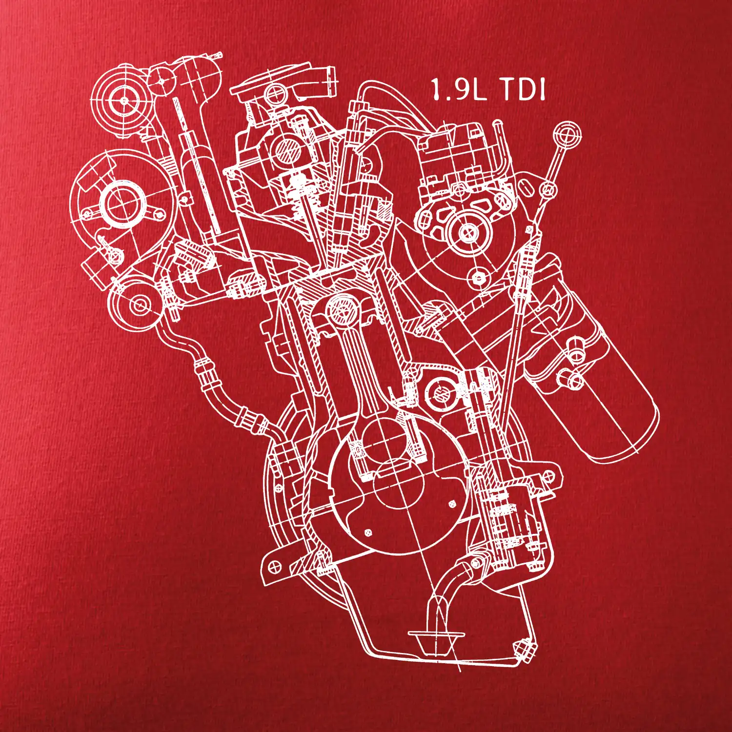 Motor Škoda/ VW 1.9L  TDI z boku