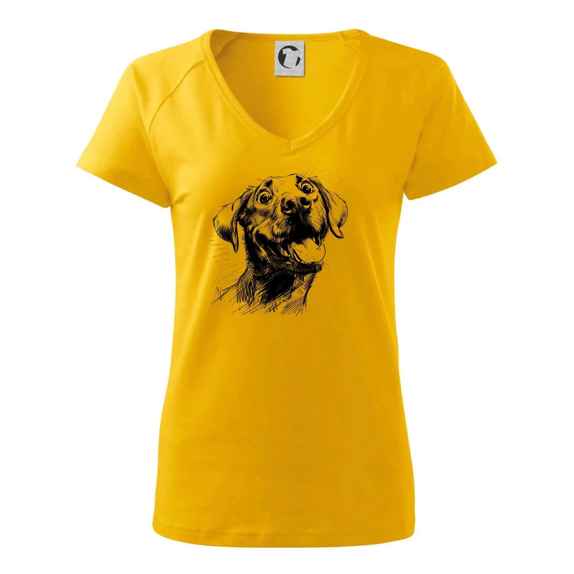 Černobílá karikatura Labrador světlý