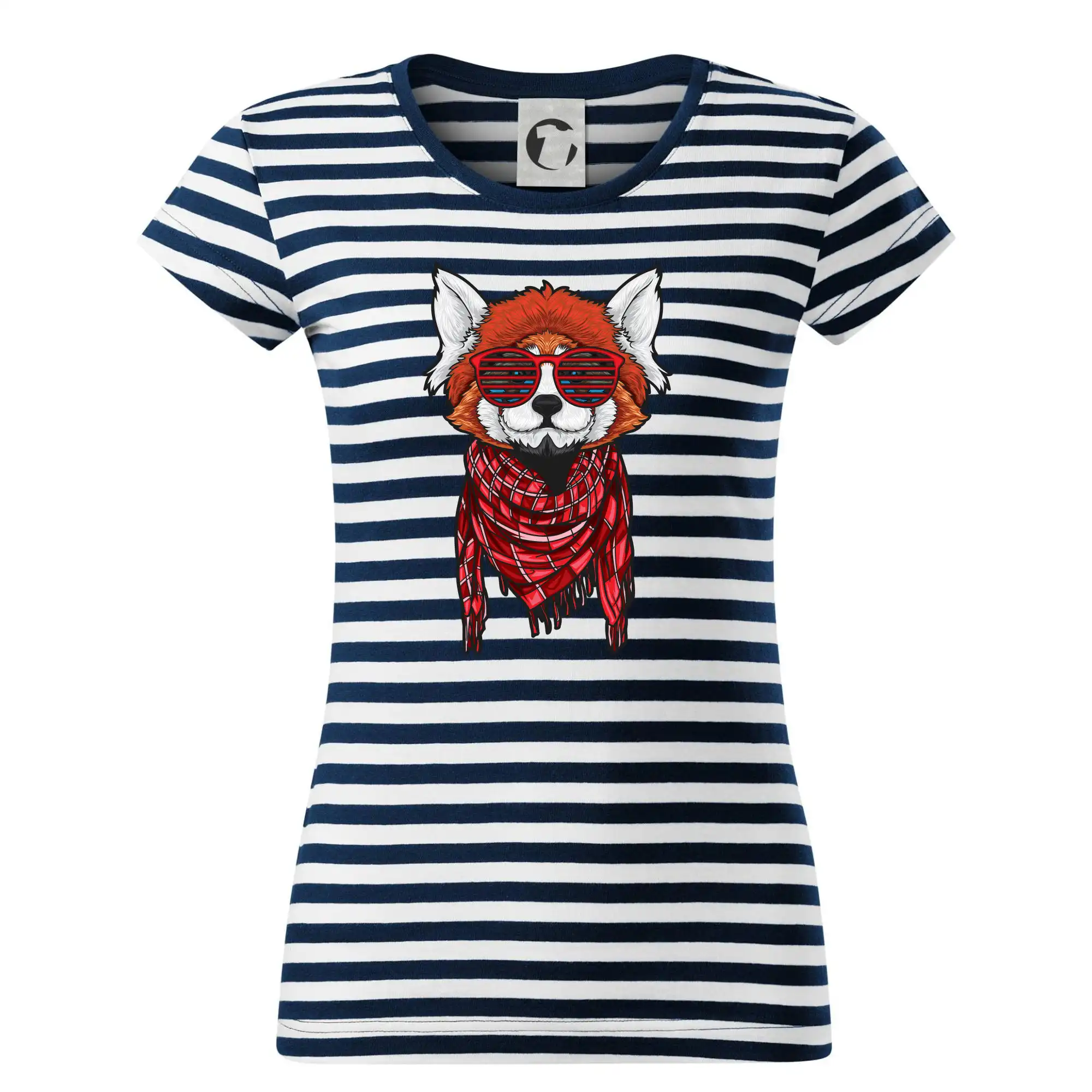 Tričká so zvieratami - Červená panda hipster - Tričko na vodu