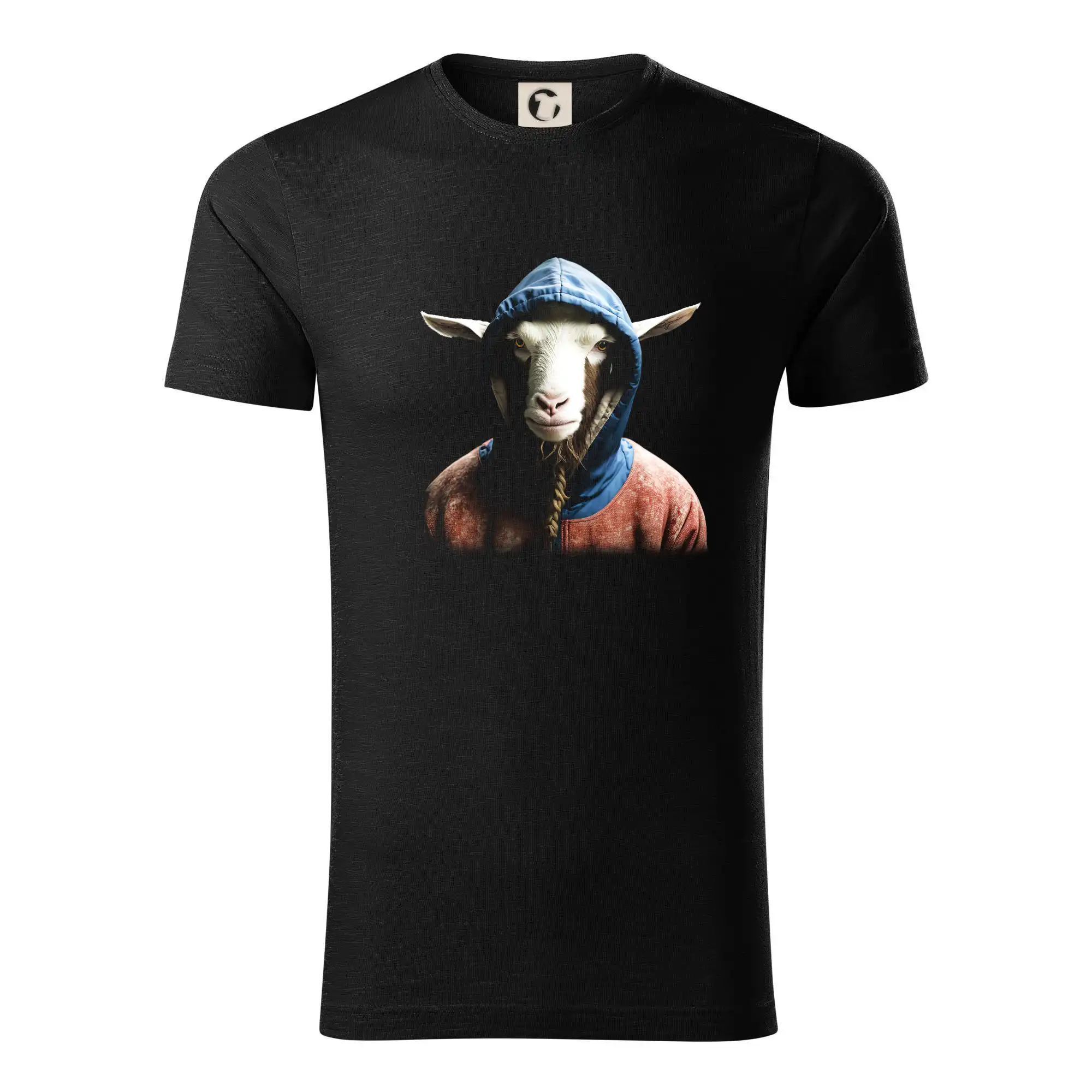 Tričká so zvieratami - Koza v bundě - Tričko z organickej bavlny