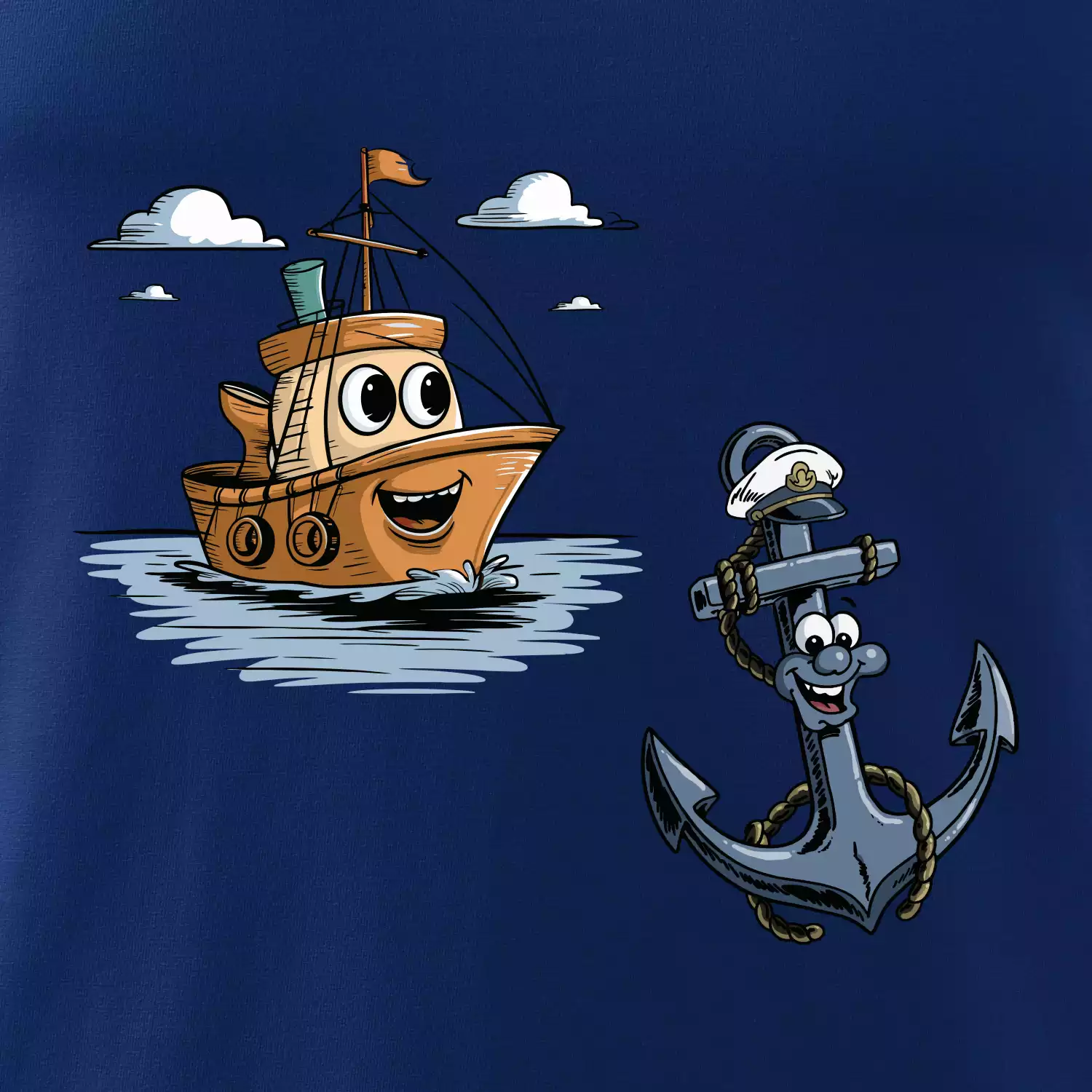Parové triko - Loď a kotva