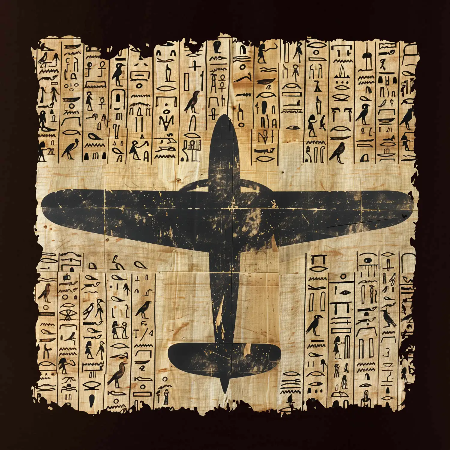 Egyptské hieroglyfy letadlo
