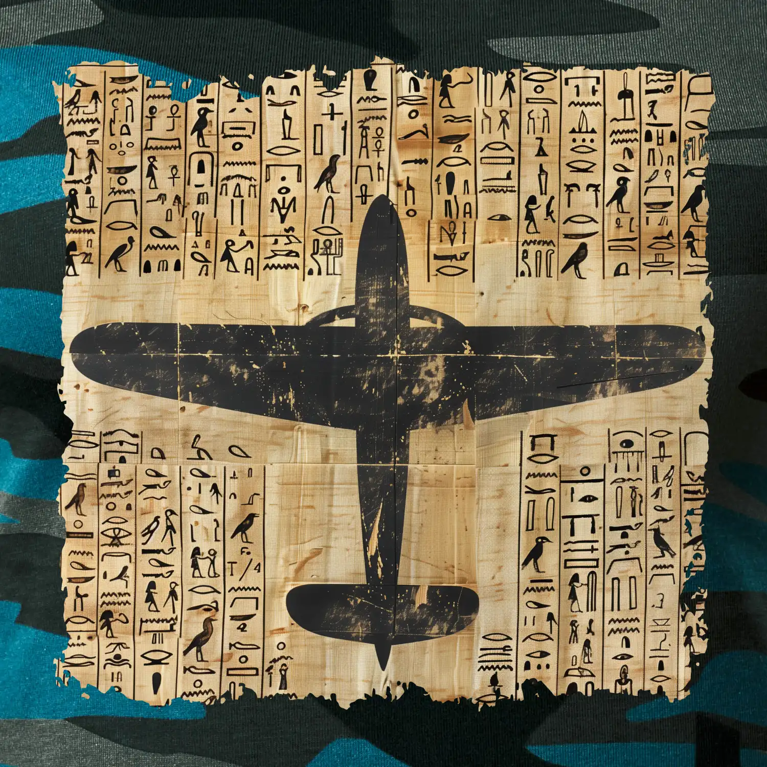 Egyptské hieroglyfy letadlo