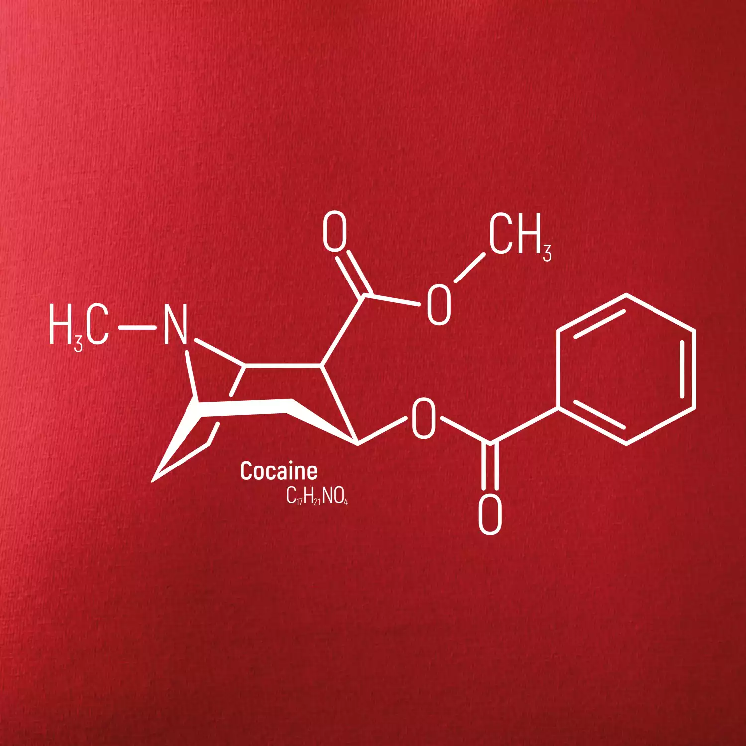 Molekulární struktura Cocaine Kokain