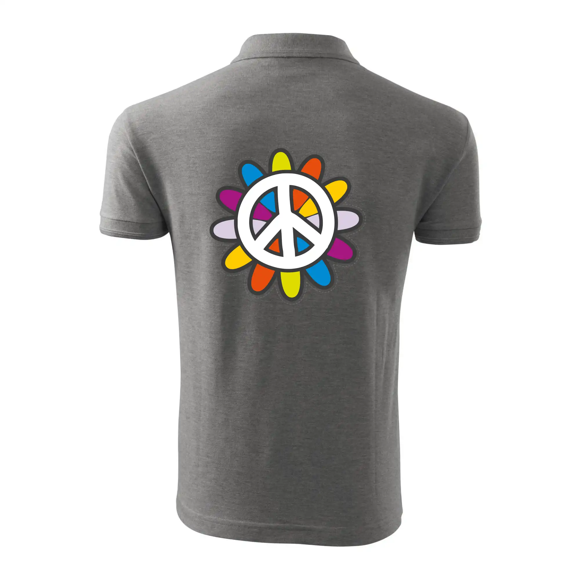 Peace symbol s kreslenou květinou